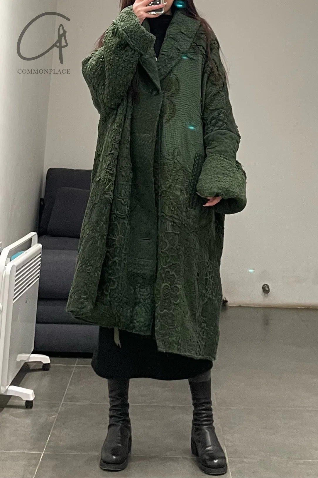 By Walid Orphan Series Adolph Jacket Coat 270031MW AW21 green - Image 7