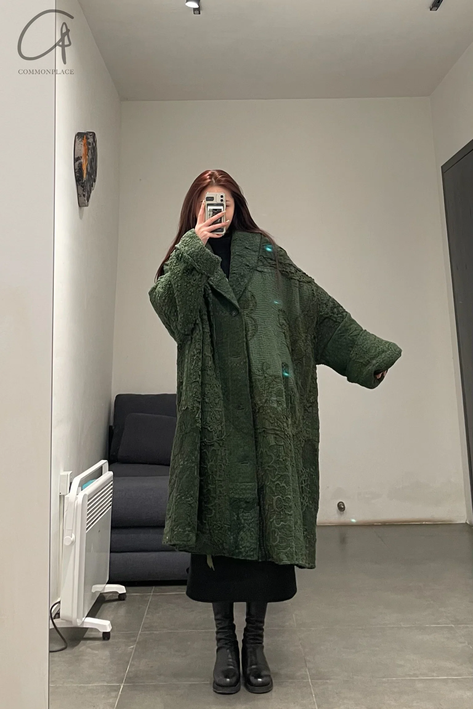 By Walid Orphan Series Adolph Jacket Coat 270031MW AW21 green - Image 9