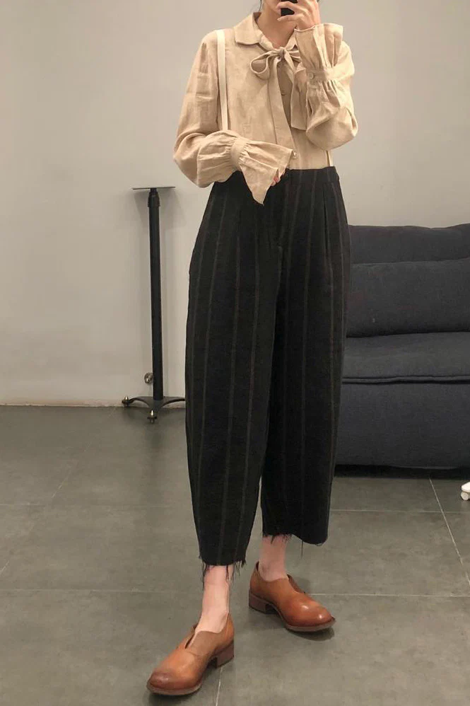 Cherevichkiotvichki tie-front dyed shirt collection with slightly gathered cuffs CHE-50AW16-XING apricot (94AW18) - Image 16