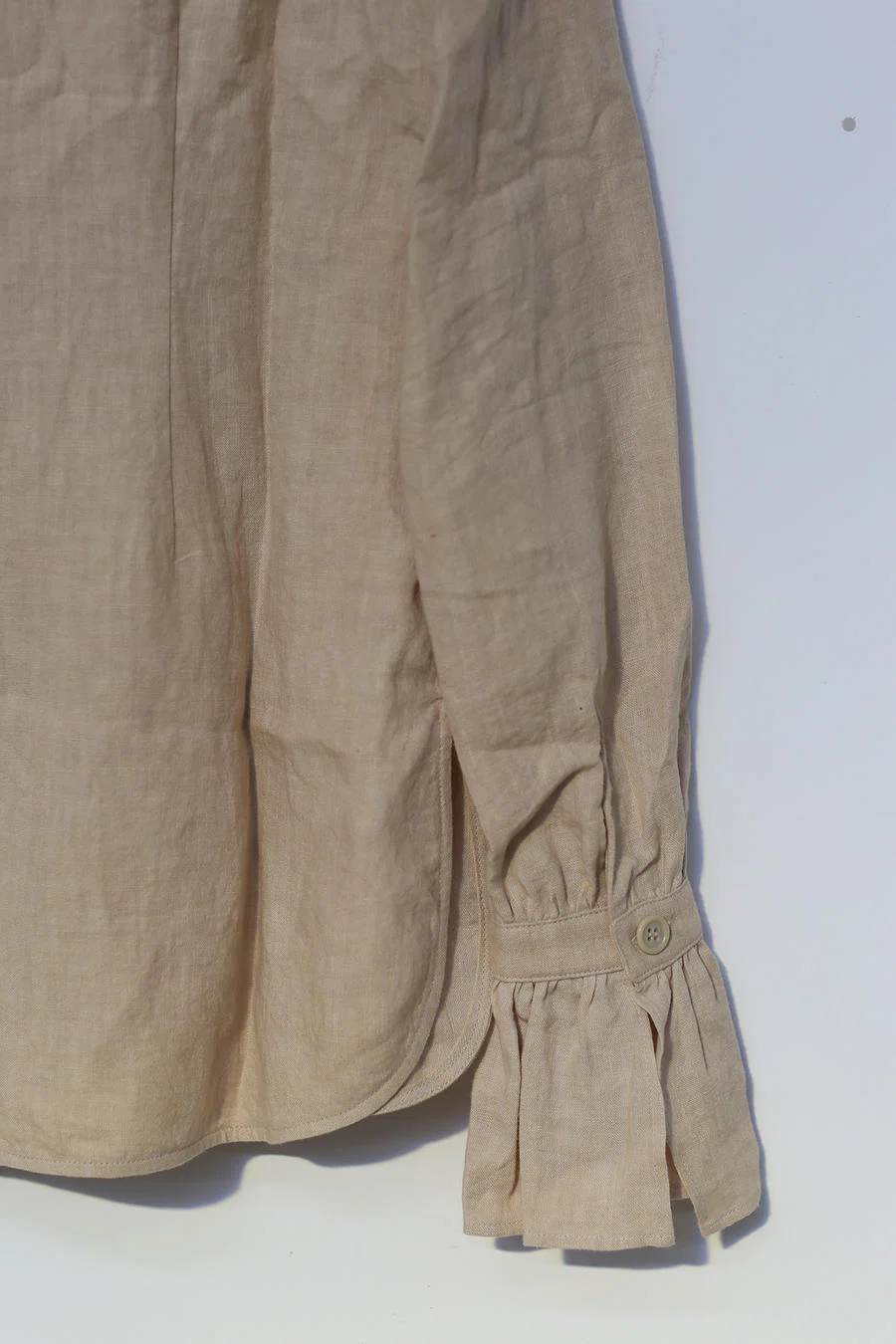 Cherevichkiotvichki tie-front dyed shirt collection with slightly gathered cuffs CHE-50AW16-XING apricot (94AW18) - Image 4