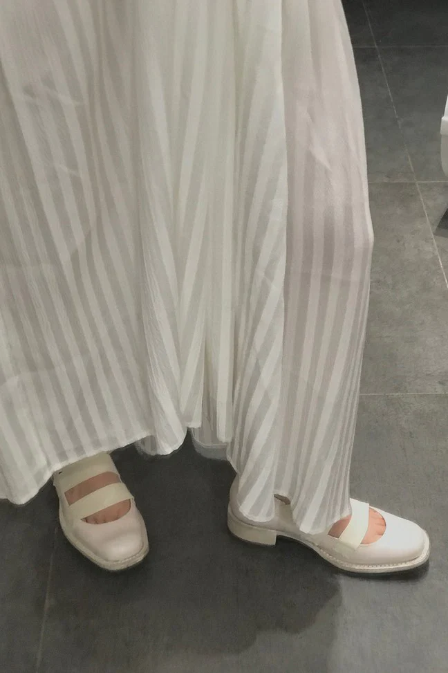 Cherevichkiotvichki 04 series cowhide elastic square sandals handmade in England CHE-04SS18-BAI white 04SS18 - Image 18