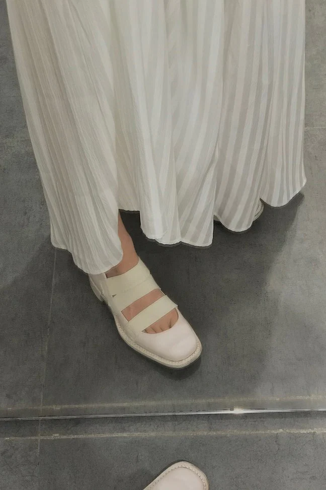 Cherevichkiotvichki 04 series cowhide elastic square sandals handmade in England CHE-04SS18-BAI white 04SS18 - Image 22