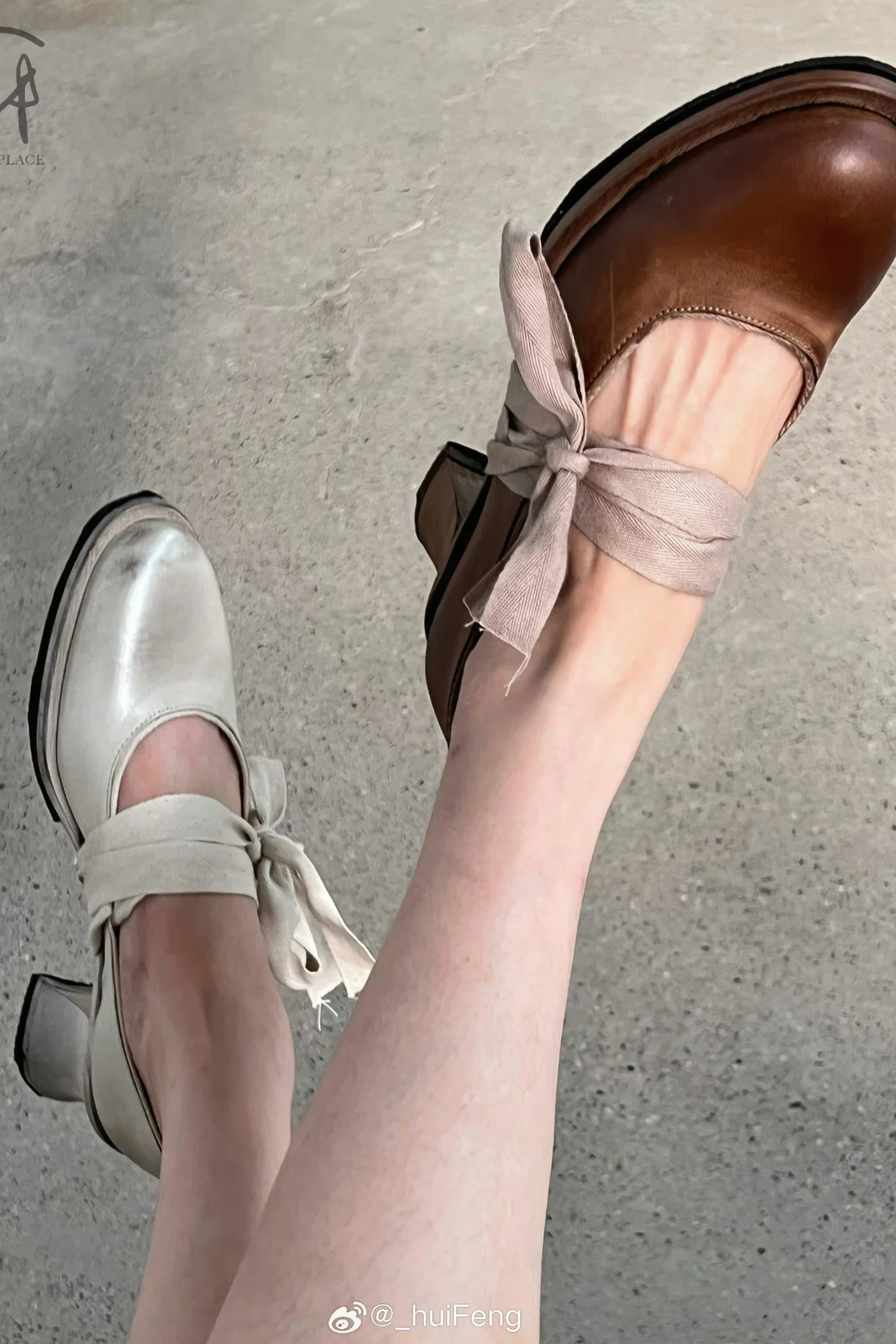 Cherevichkiotvichki mid-heel shoes with ribbon 11-2020 stone color - Image 10