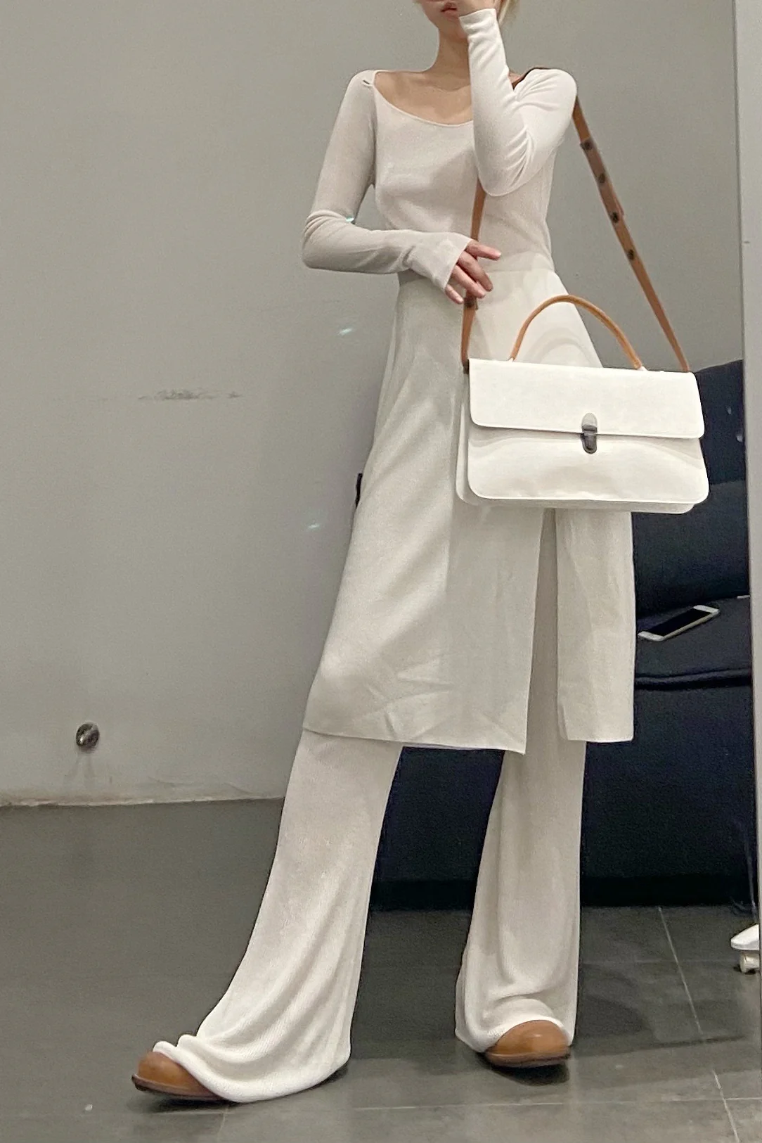 Cherevichkiotvichki Handy Crossbody Rectangular Lock Bag White 124-2020 PC66 - Image 12