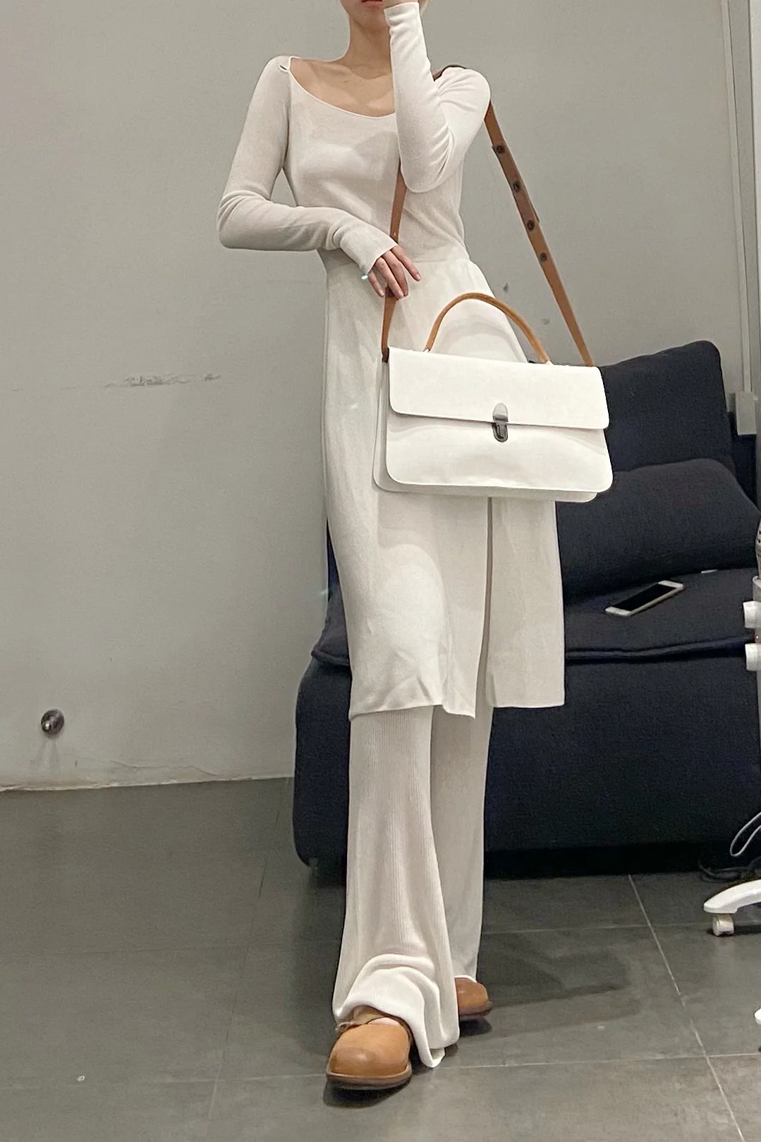 Cherevichkiotvichki Handy Crossbody Rectangular Lock Bag White 124-2020 PC66 - Image 14