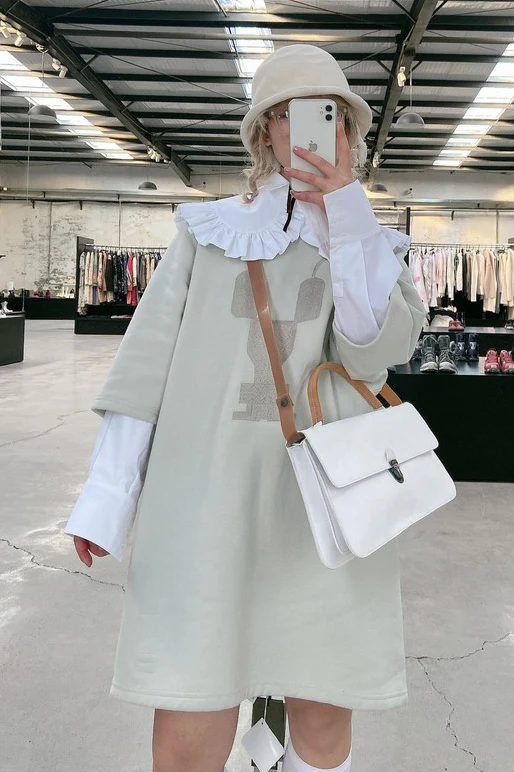 Cherevichkiotvichki Handy Crossbody Rectangular Lock Bag White 124-2020 PC66 - Image 9