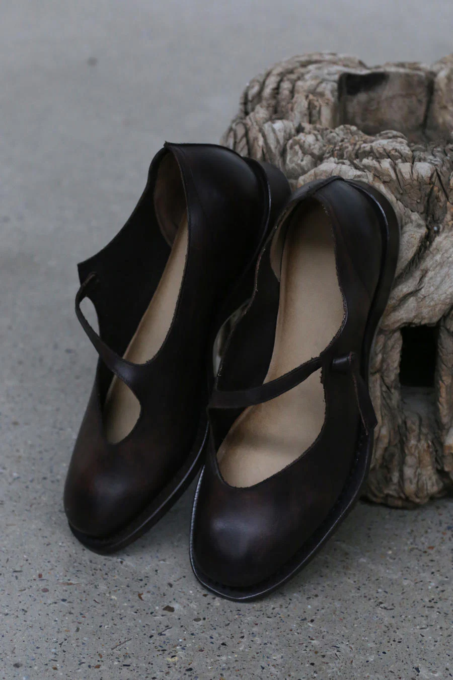 Cherevichkiotvichki purple-brown wax leather shoes 56-2021 - Image 2