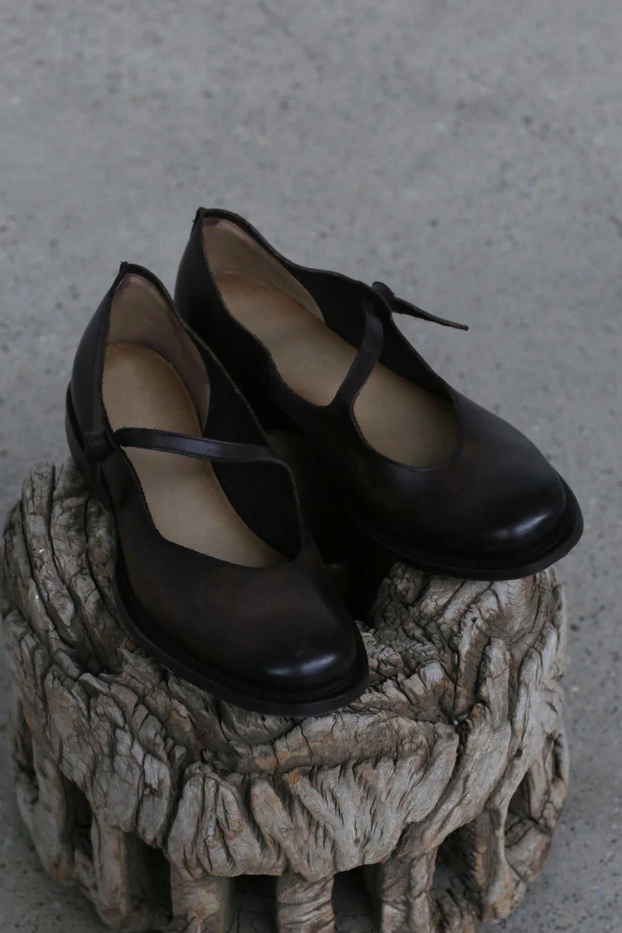 Cherevichkiotvichki purple-brown wax leather shoes 56-2021 - Image 5