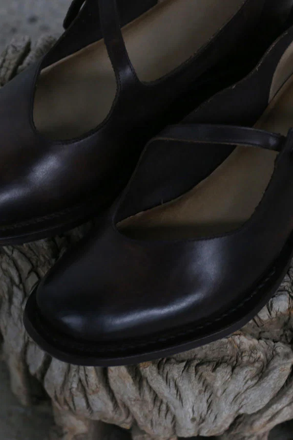 Cherevichkiotvichki purple-brown wax leather shoes 56-2021 - Image 6
