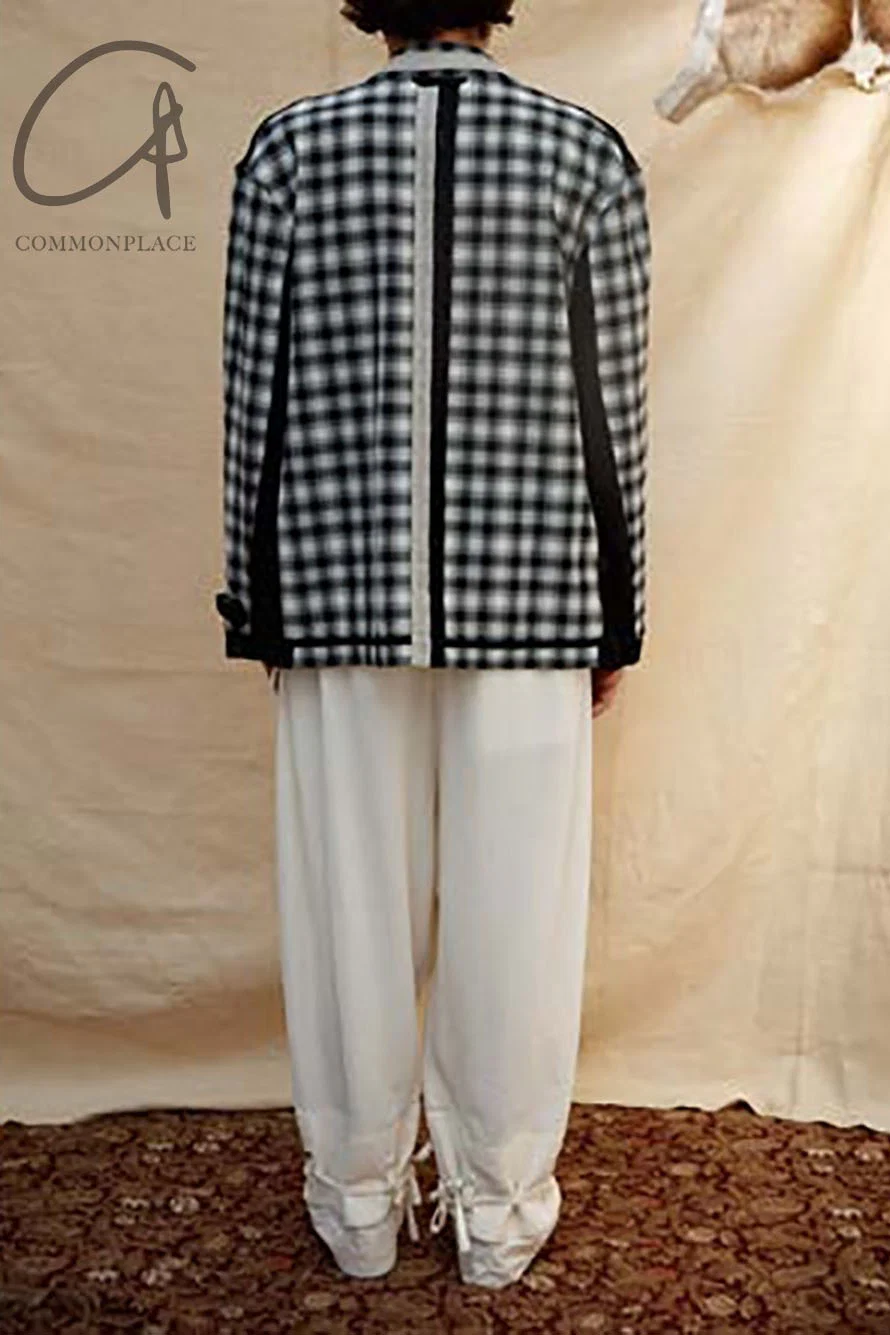 COMMUNS Sheer Mesh Contrast Lapel Pullover Jacket SS21-C131B - Image 20
