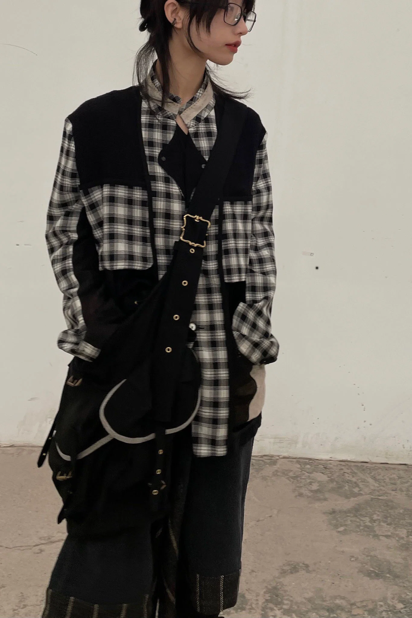 COMMUNS Sheer Mesh Contrast Lapel Pullover Jacket SS21-C131B - Image 28