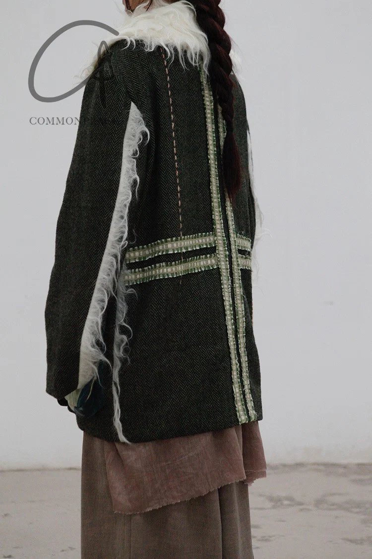 communs wool lapel coat AW21-M207O - Image 2