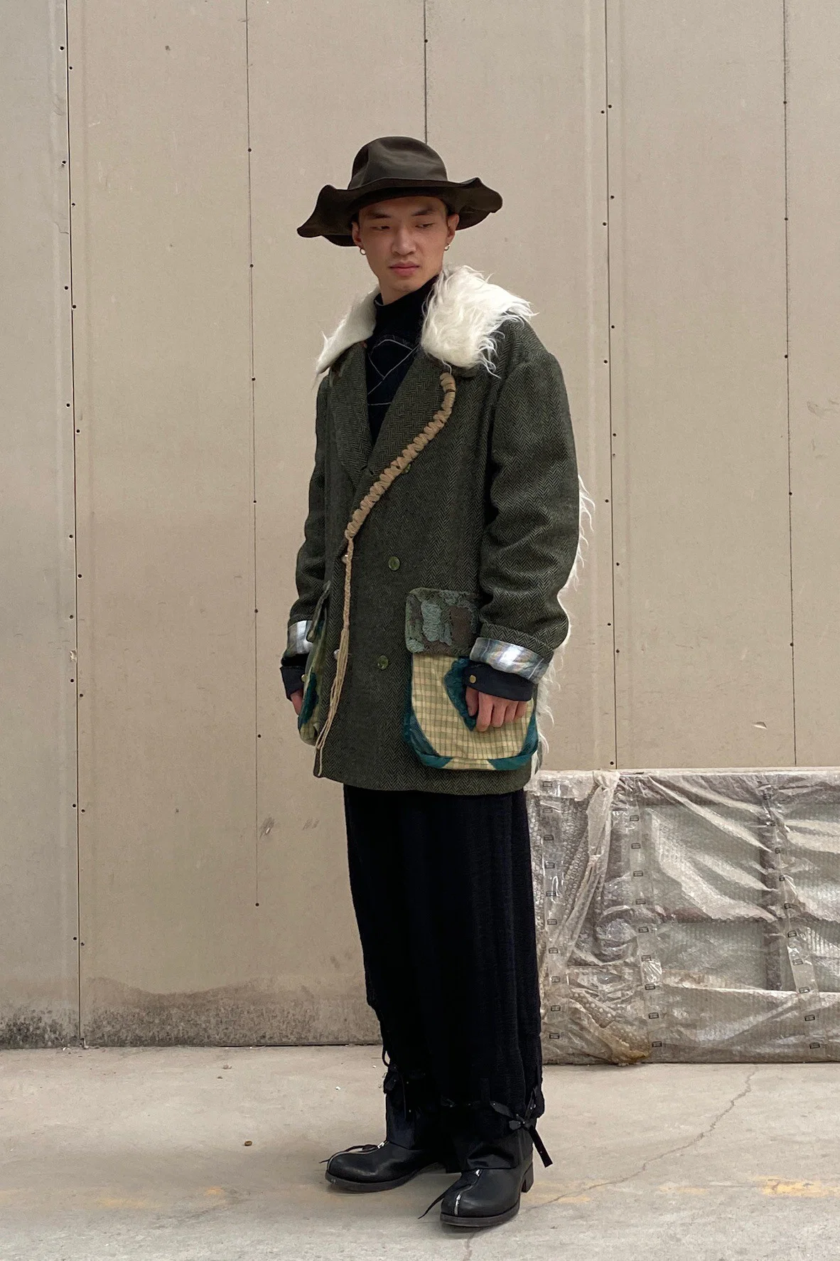 communs wool lapel coat AW21-M207O - Image 27
