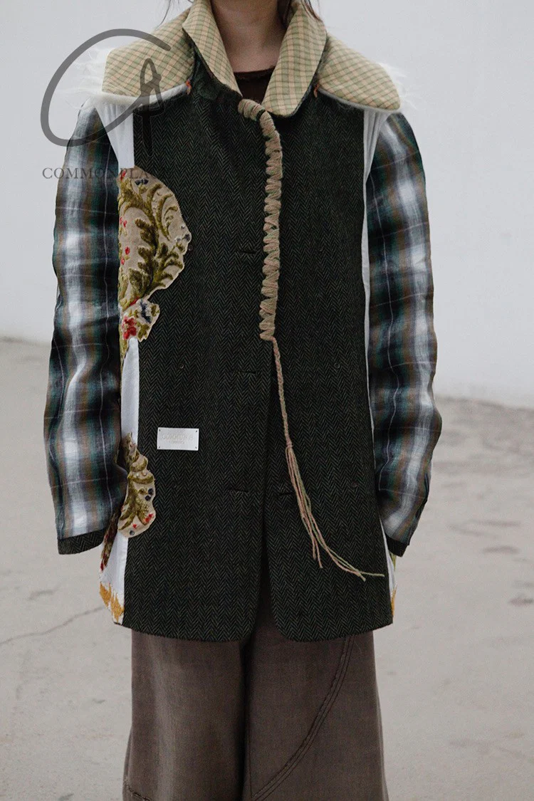 communs wool lapel coat AW21-M207O - Image 3