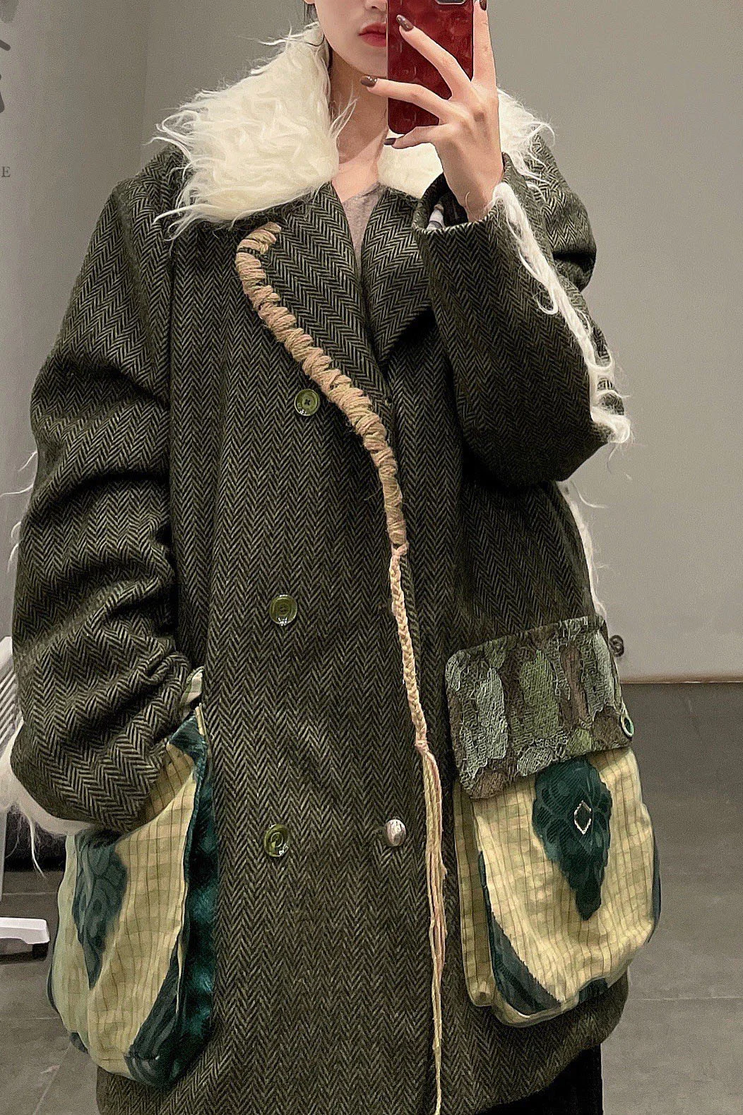 communs wool lapel coat AW21-M207O - Image 41