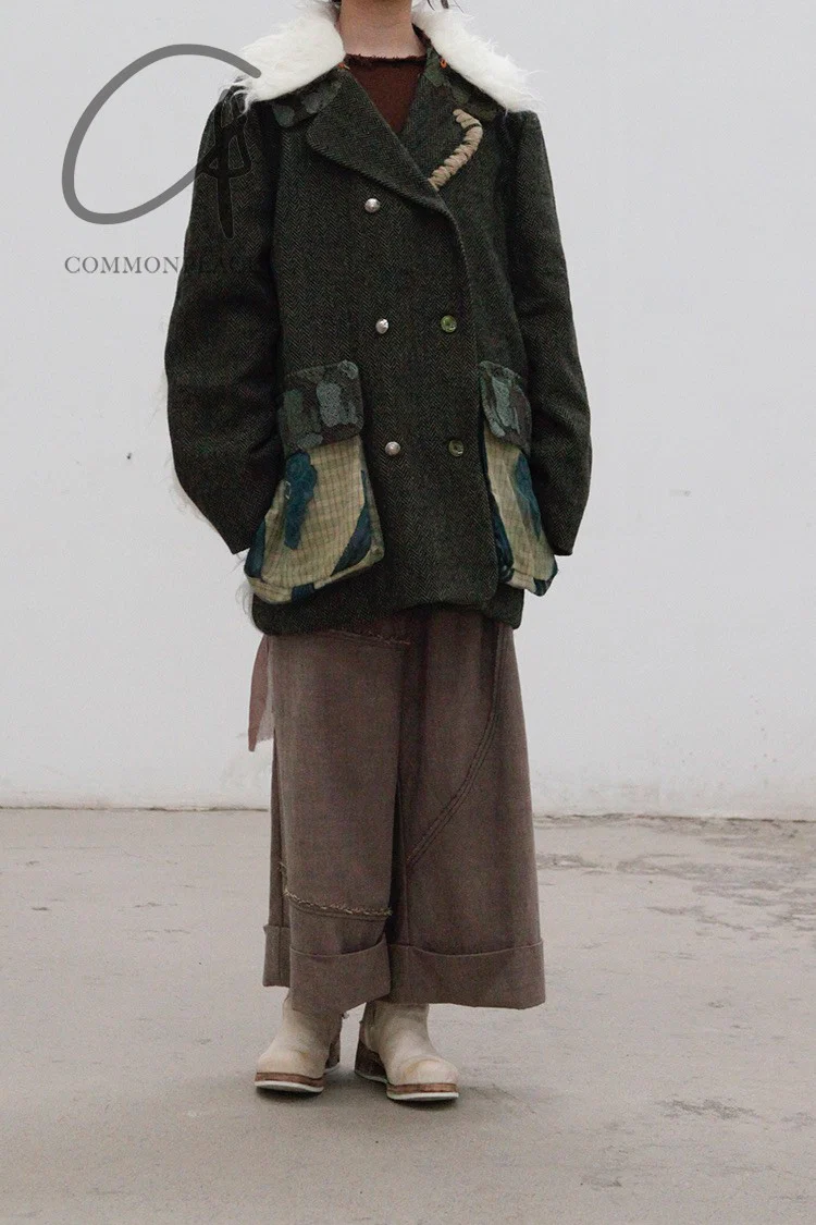 communs wool lapel coat AW21-M207O - Image 8
