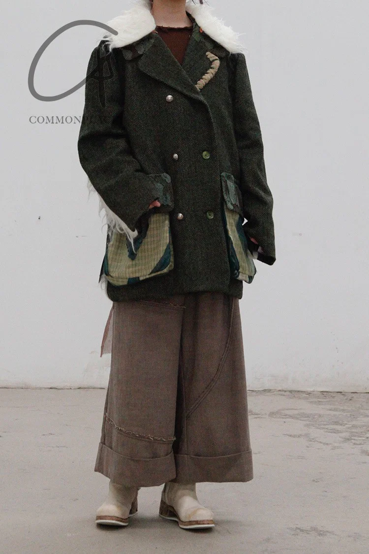 communs wool lapel coat AW21-M207O - Image 9