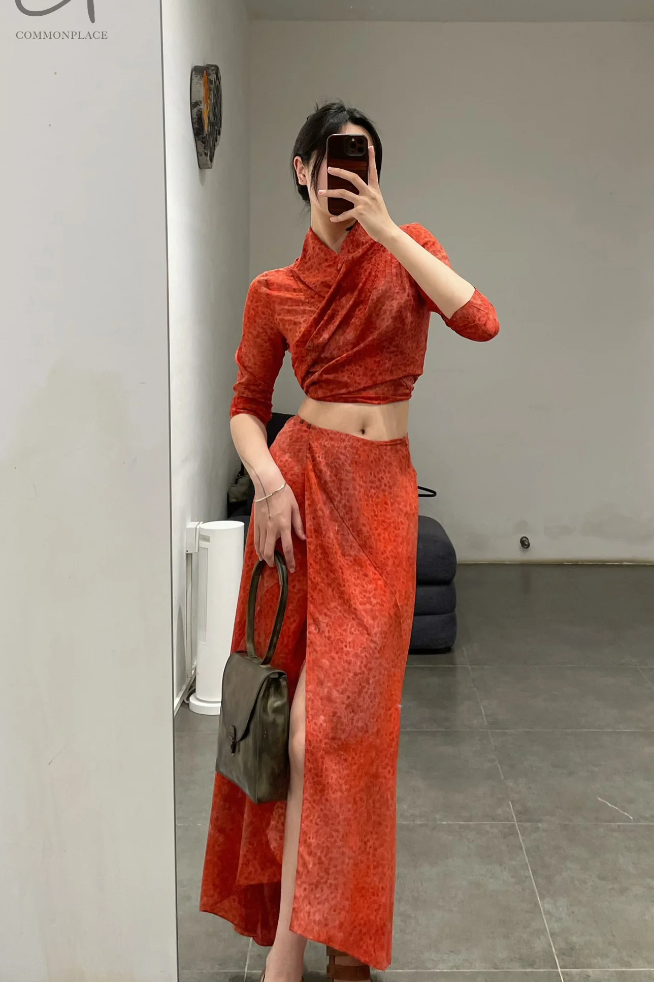 Cortana 24 Spring/Summer Nadine Skirt Red A-2245-HONG - Image 6