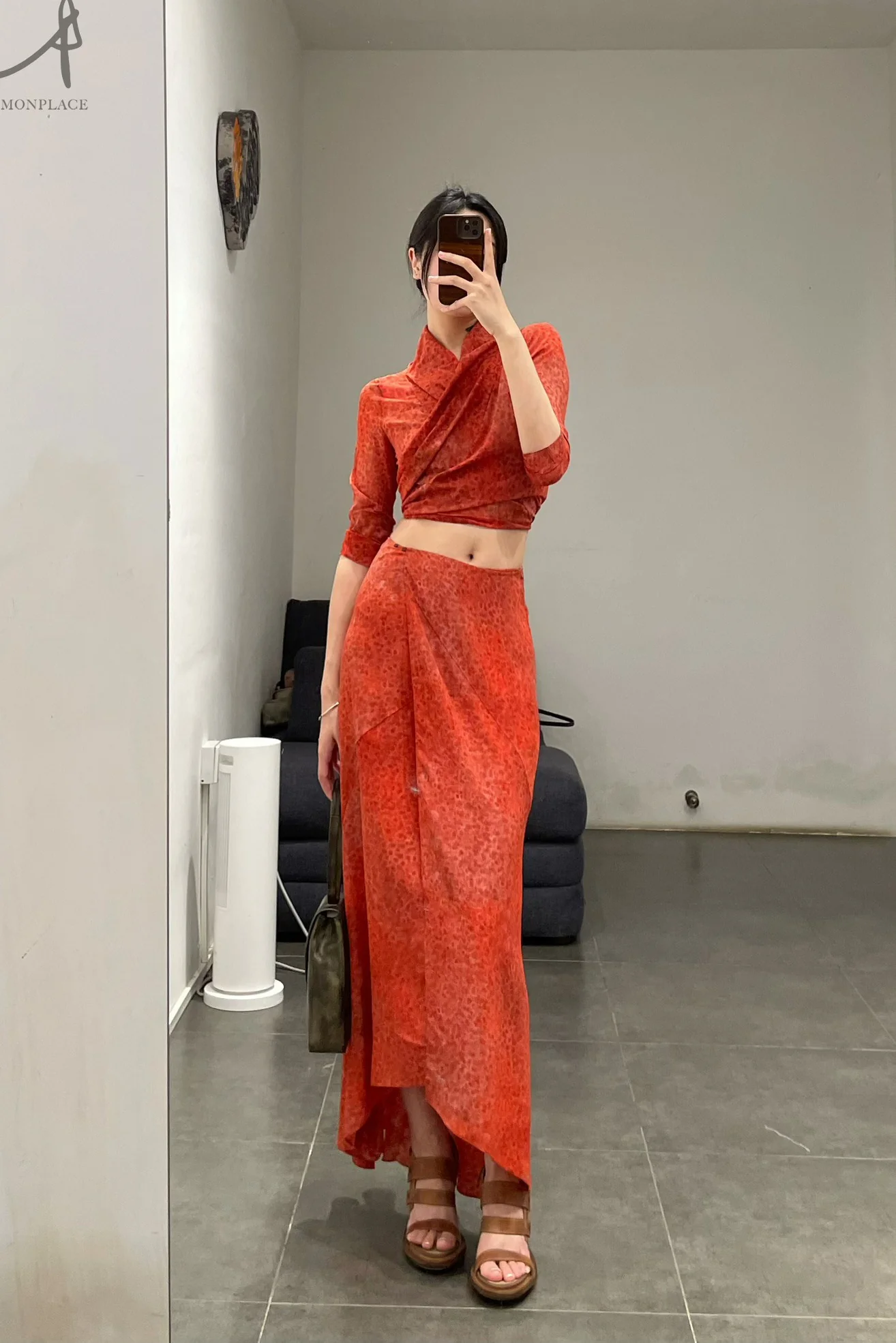 Cortana 24 Spring/Summer Nadine Skirt Red A-2245-HONG - Image 7