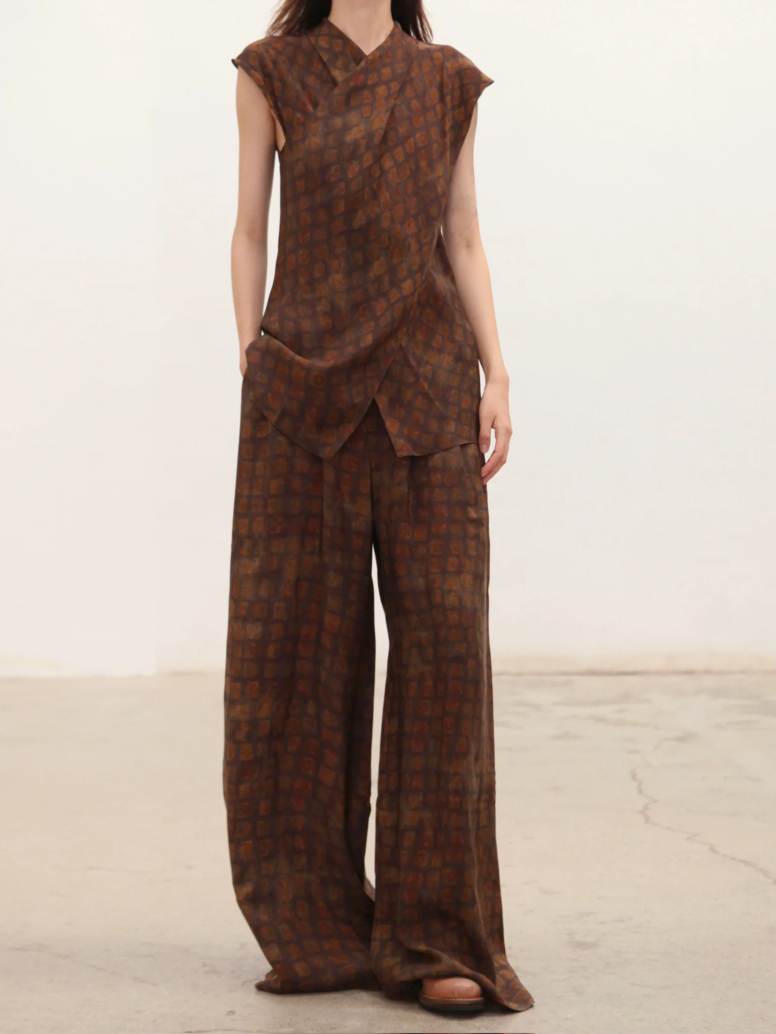 Cortana 25 Early Autumn CASSIOPEA Tops/Pants/Shirts Spain CTN-PF25-A0558-JORD PRINT Tops - Image 5