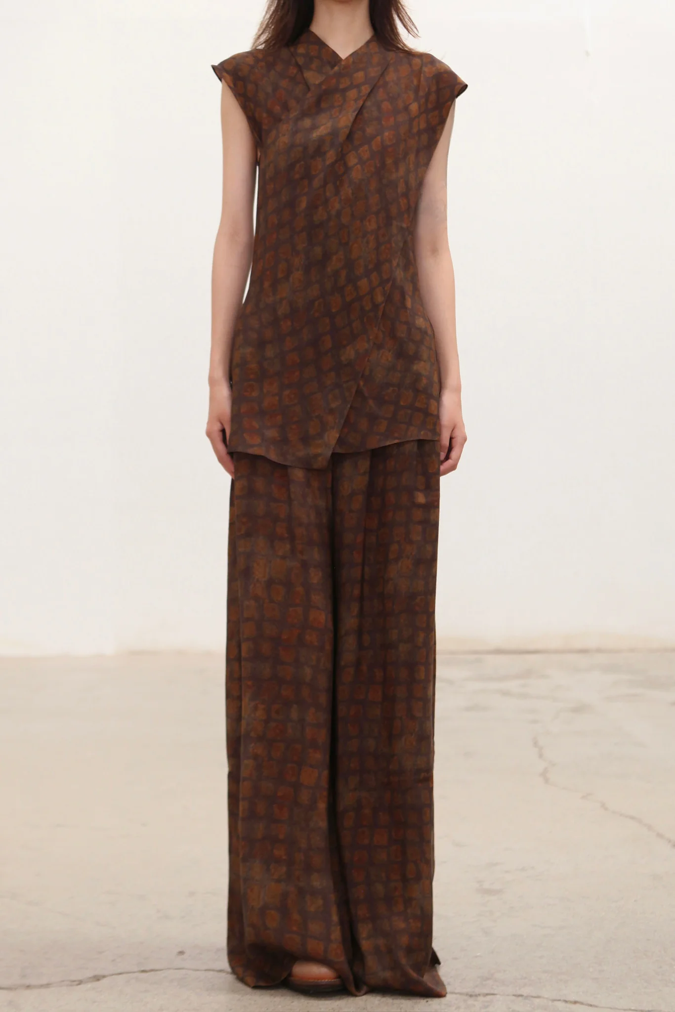 Cortana 25 Early Autumn CASSIOPEA Tops/Pants/Shirts Spain CTN-PF25-A4359-JORD PRIN Pants (A0558) - Image 5