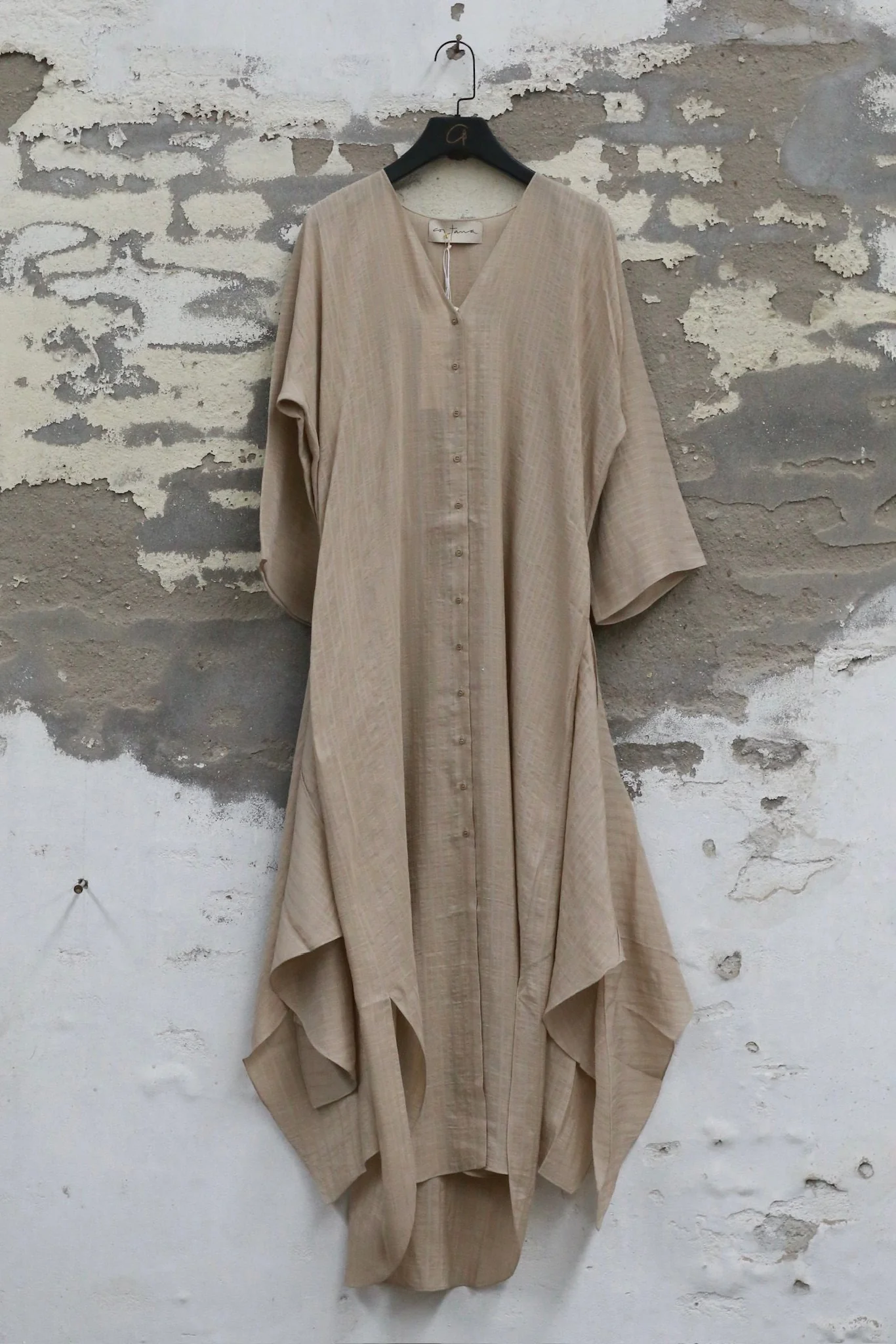 Cortana 25 Early Autumn Eloise Dress, Spain, CTN-PS26-A3859-BEIGE JACQUARD STRIPES - Image 21