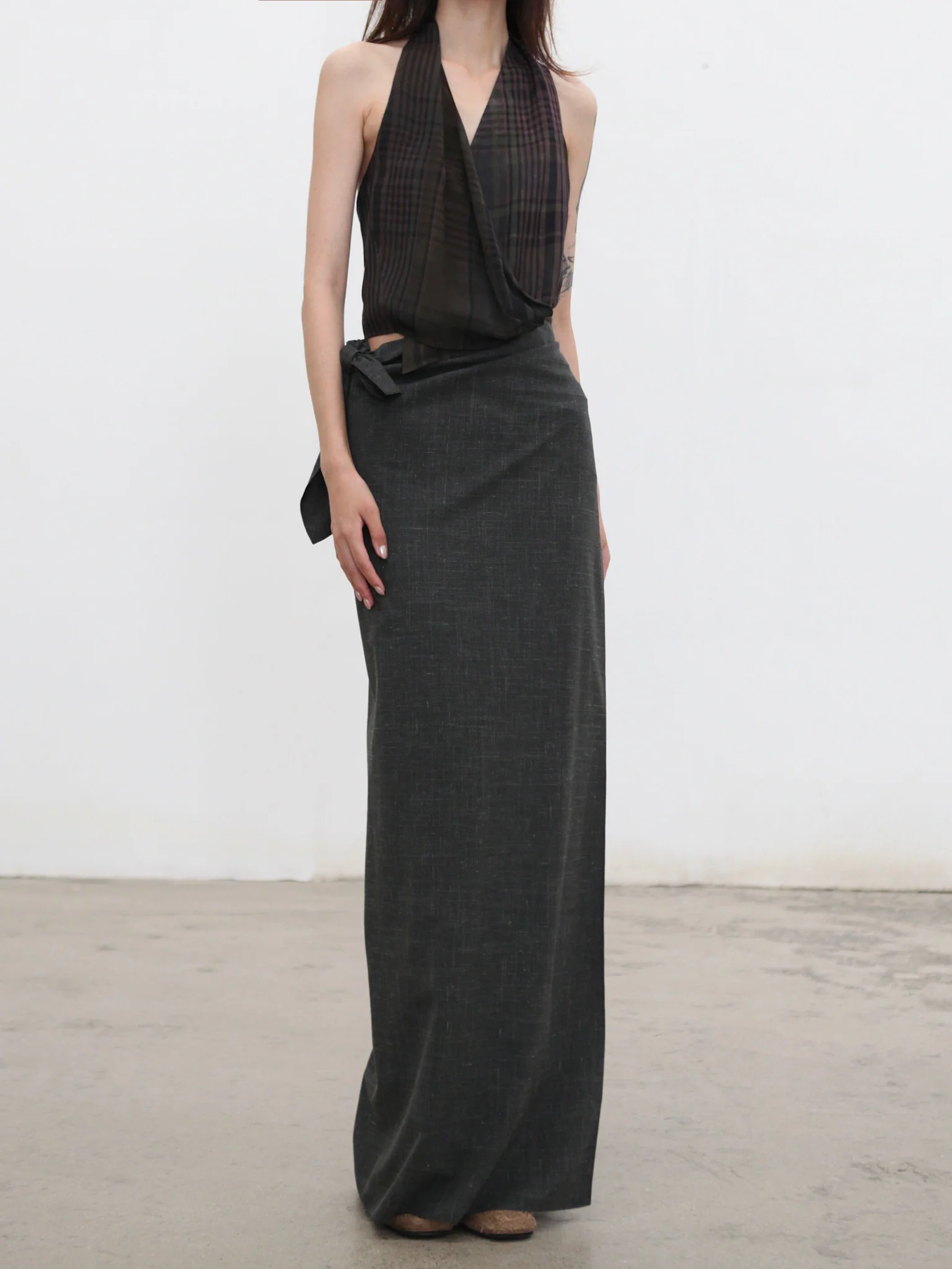Cortana 25 Early Fall Time Skirt/Jacket/Pants CTN-PF25-A227401-GREEN JACQUARD Skirt (CTN-PF25-A1330) - Image 3
