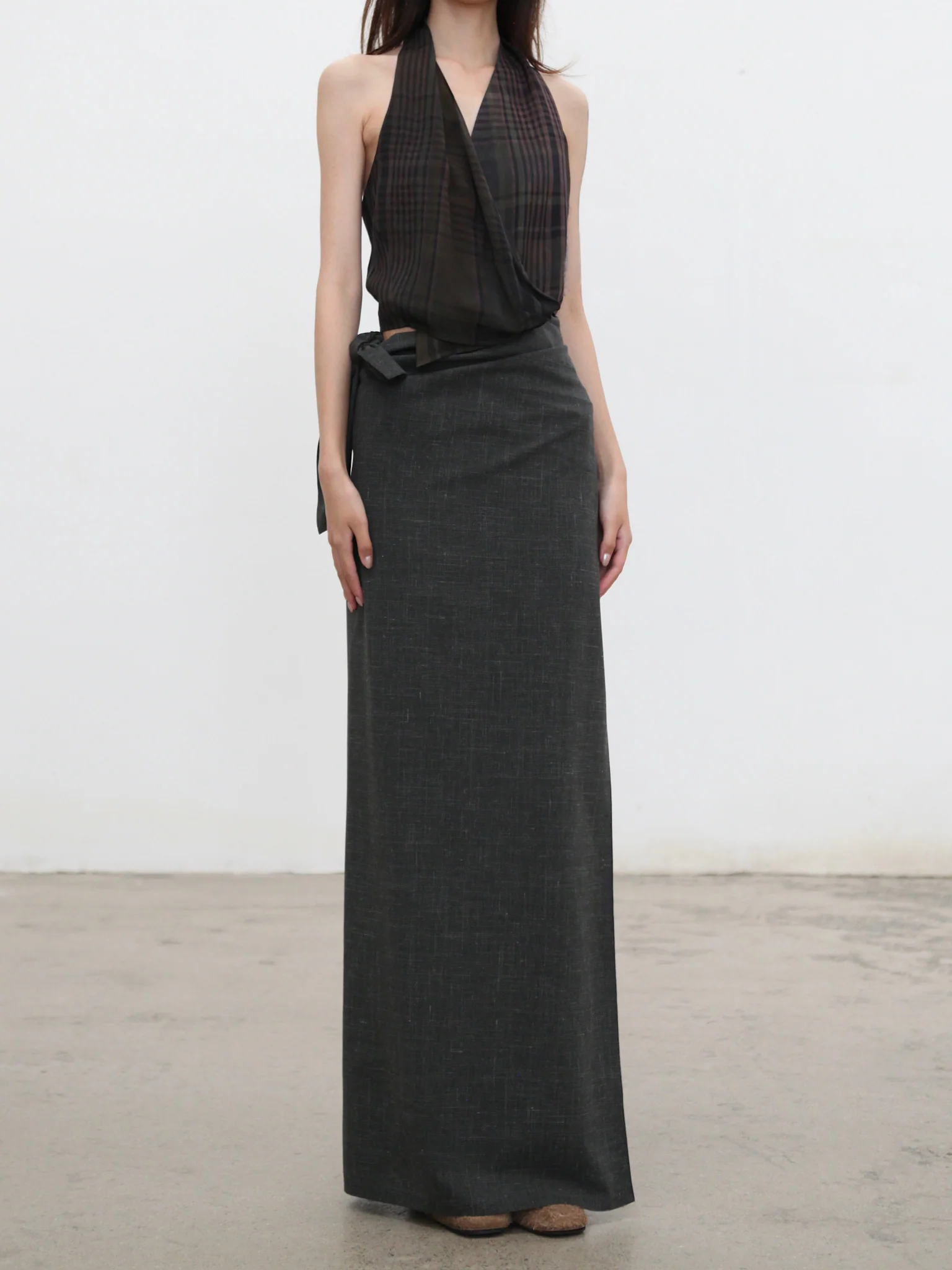 Cortana 25 Early Fall Time Skirt/Jacket/Pants CTN-PF25-A227401-GREEN JACQUARD Skirt (CTN-PF25-A1330) - Image 4