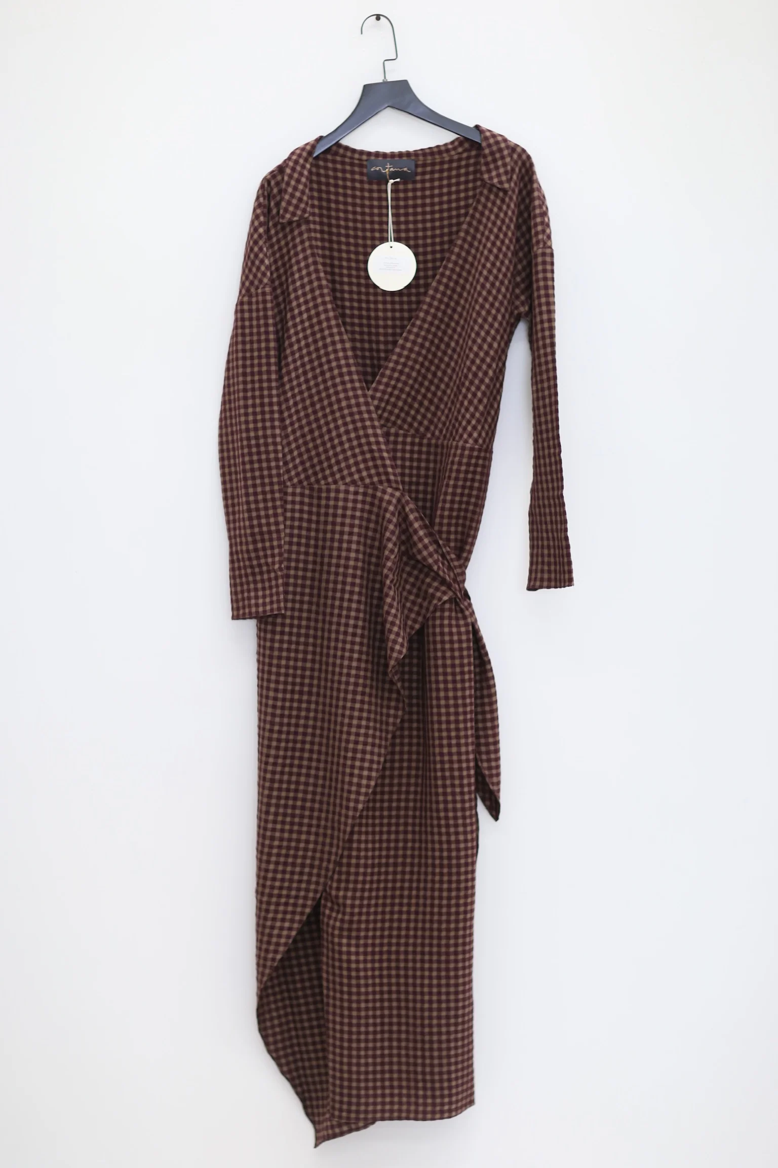 cortana dress A-3701 burgundy plaid - Image 5