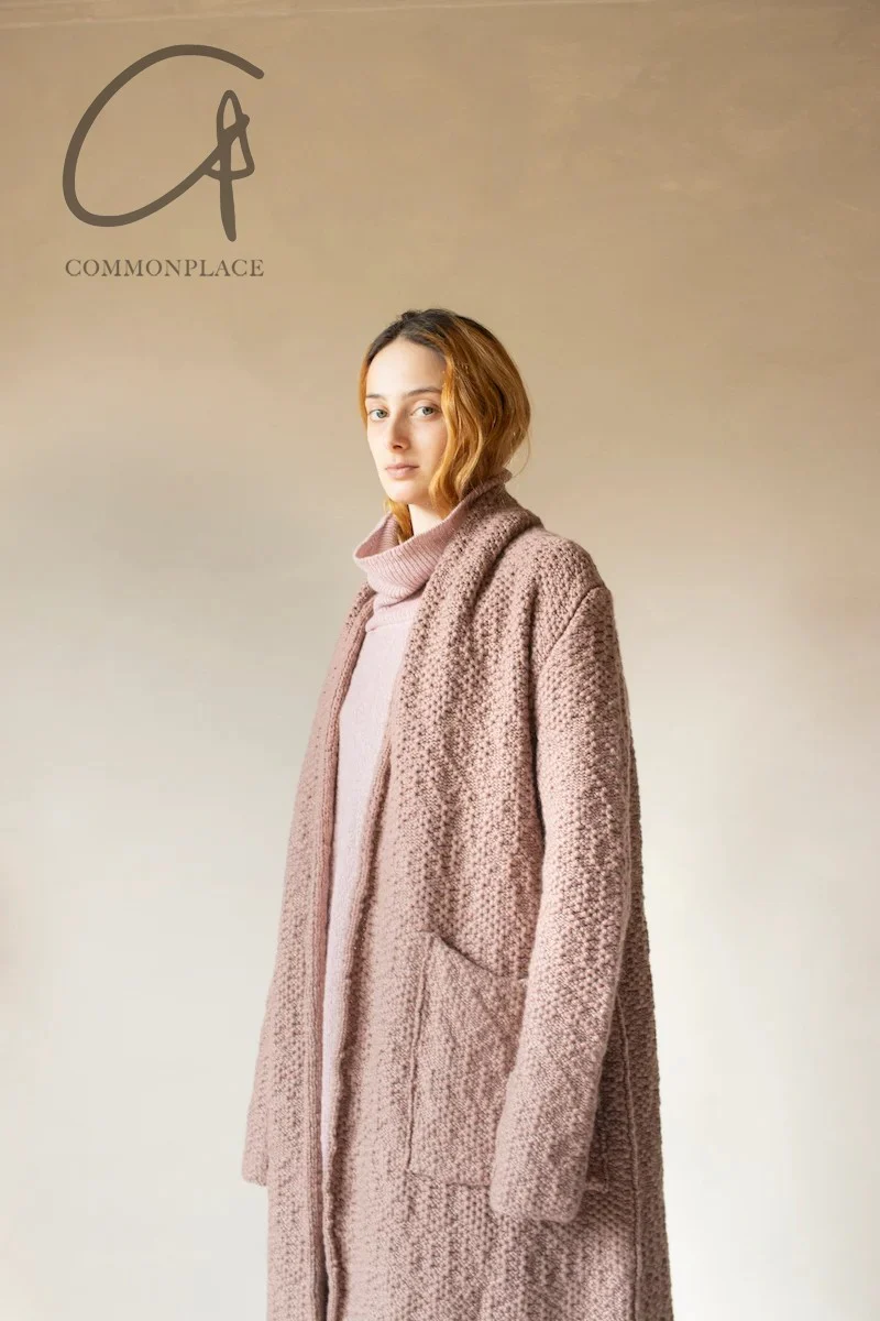Daniel Andresen 24 autumn and winter pure cashmere long kimono cardigan/jacket Belgium DA-GIROFLE-OLD ROSE GIROFLE - Image 5