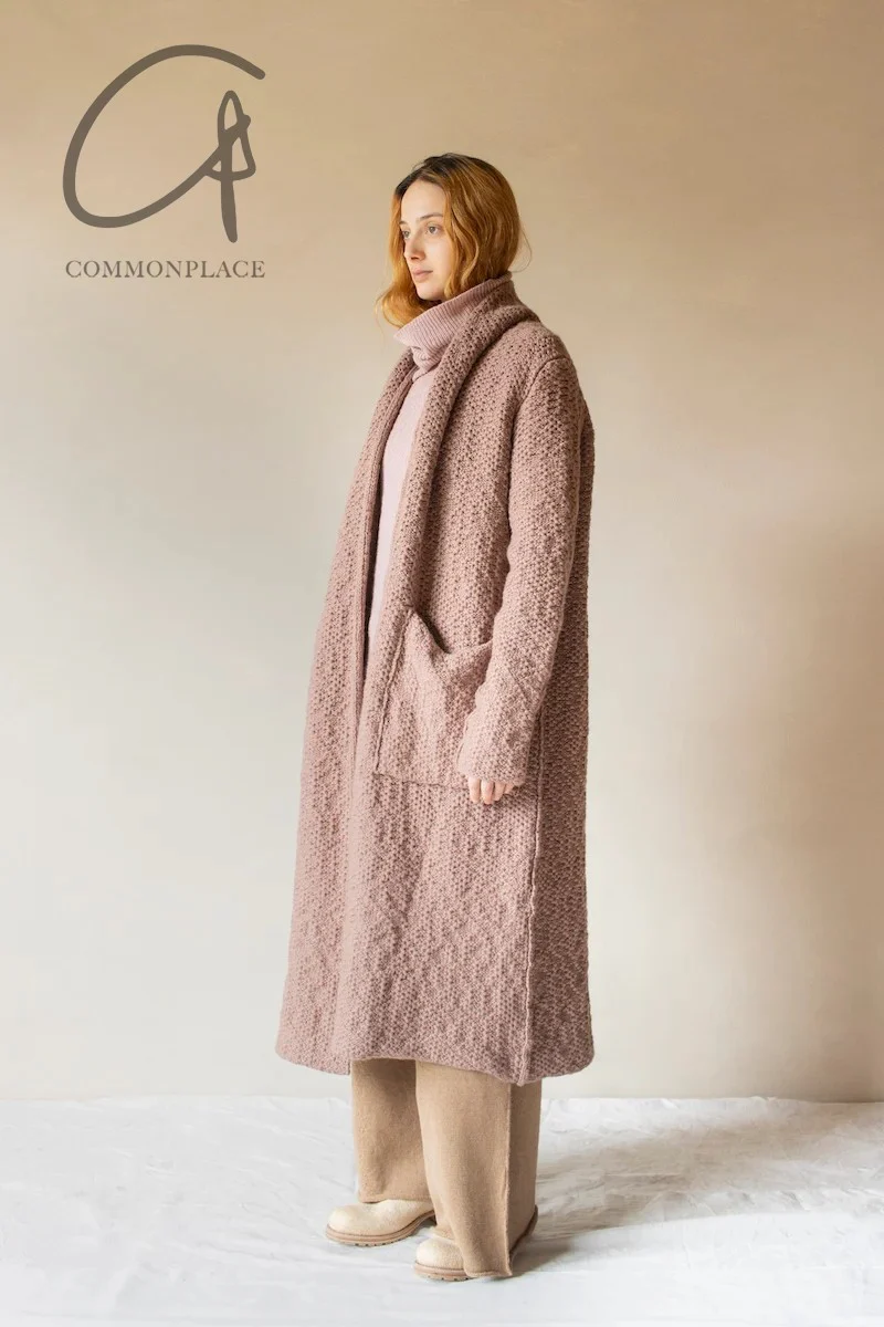 Daniel Andresen 24 autumn and winter pure cashmere long kimono cardigan/jacket Belgium DA-GIROFLE-OLD ROSE GIROFLE - Image 7