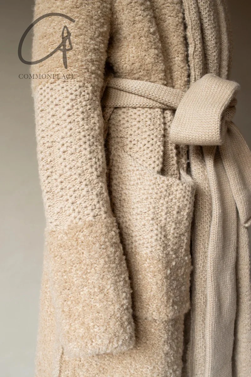 Daniel Andresen 24 Autumn/Winter Camel Cashmere Silk Scarf Long Cardigan/Coat DA-ANNATTO-ALBINO ANNATTO - Image 5