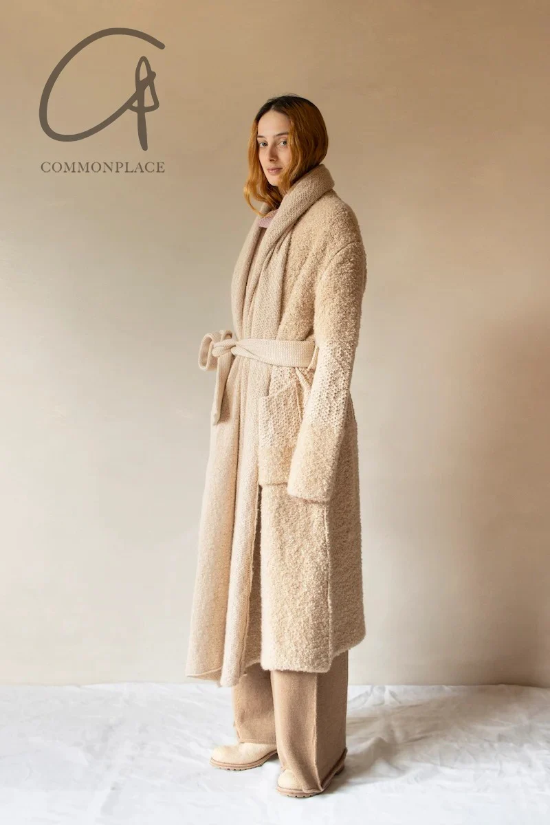 Daniel Andresen 24 Autumn/Winter Camel Cashmere Silk Scarf Long Cardigan/Coat DA-ANNATTO-ALBINO ANNATTO - Image 7