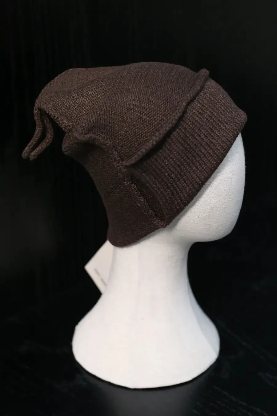 Daniel Andresen Helmet Shape Beanie #32 (10 Pure Cashmere Brown) (PDA100) - Image 2