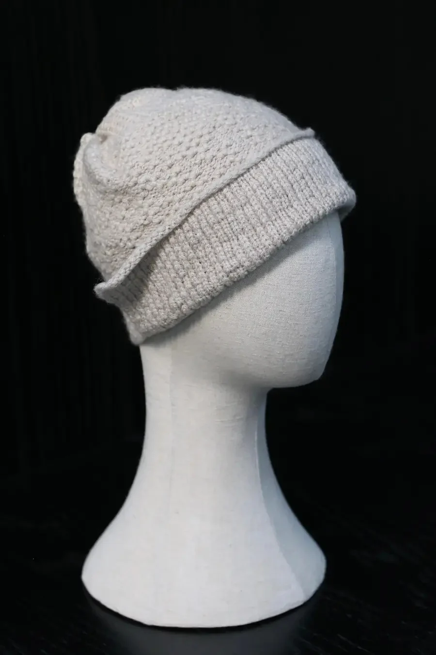 Daniel Andresen Helmet Shape Beanie #33 (4 Pure Cashmere Natural) (PDA100) - Image 2