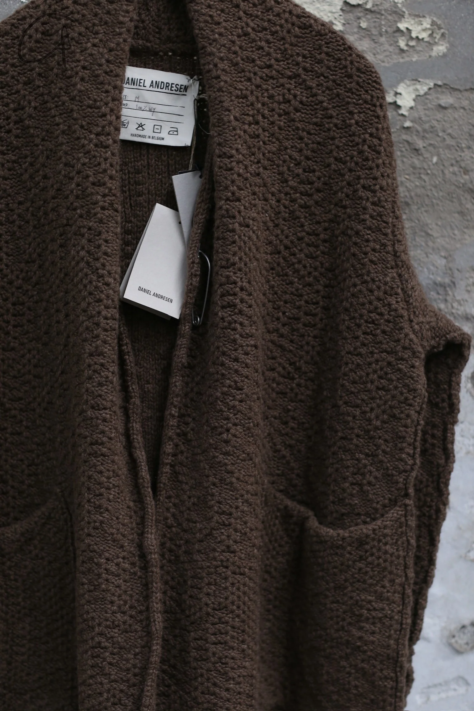 Daniel Andresen loose long cardigan 4 DUSIA yak down praline (PDA8) - Image 2