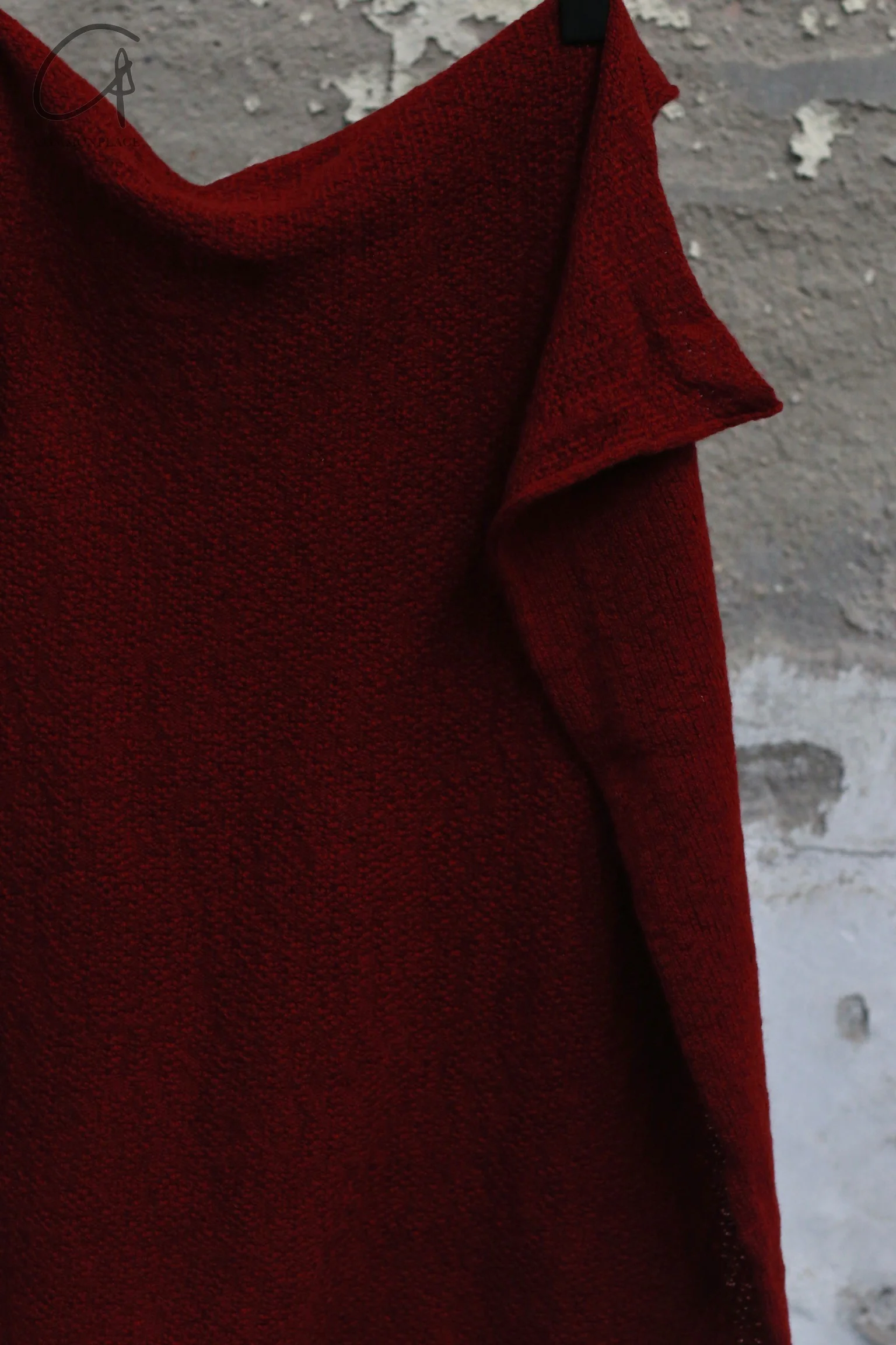 Daniel Andresen Scarf Collection Belgian Knit Cashmere Yak DA-APPLE-HONG-F Yak APPLE Red PDA15 - Image 2