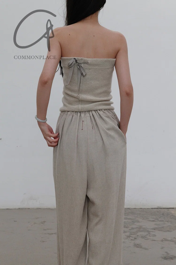 Daniel Andresen short tube top COSMOS ECRU PDA3 - Image 3