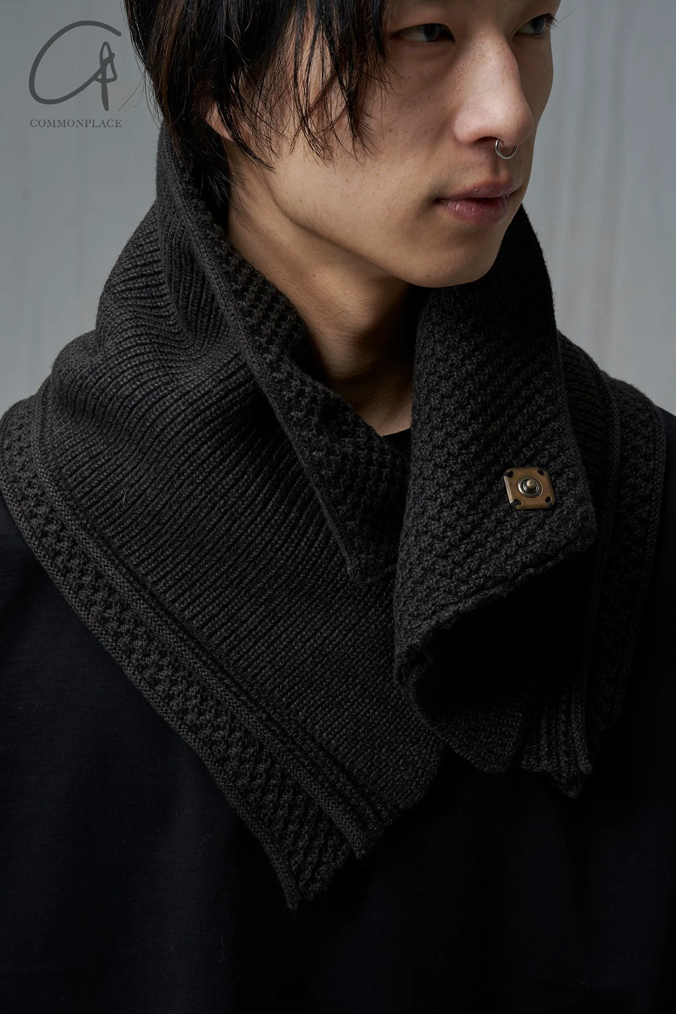 DEVOA 24 Autumn and Winter Knitted Scarf Series DVA-AC-KNSP-FADE BLACK AC-KNSP - Image 4
