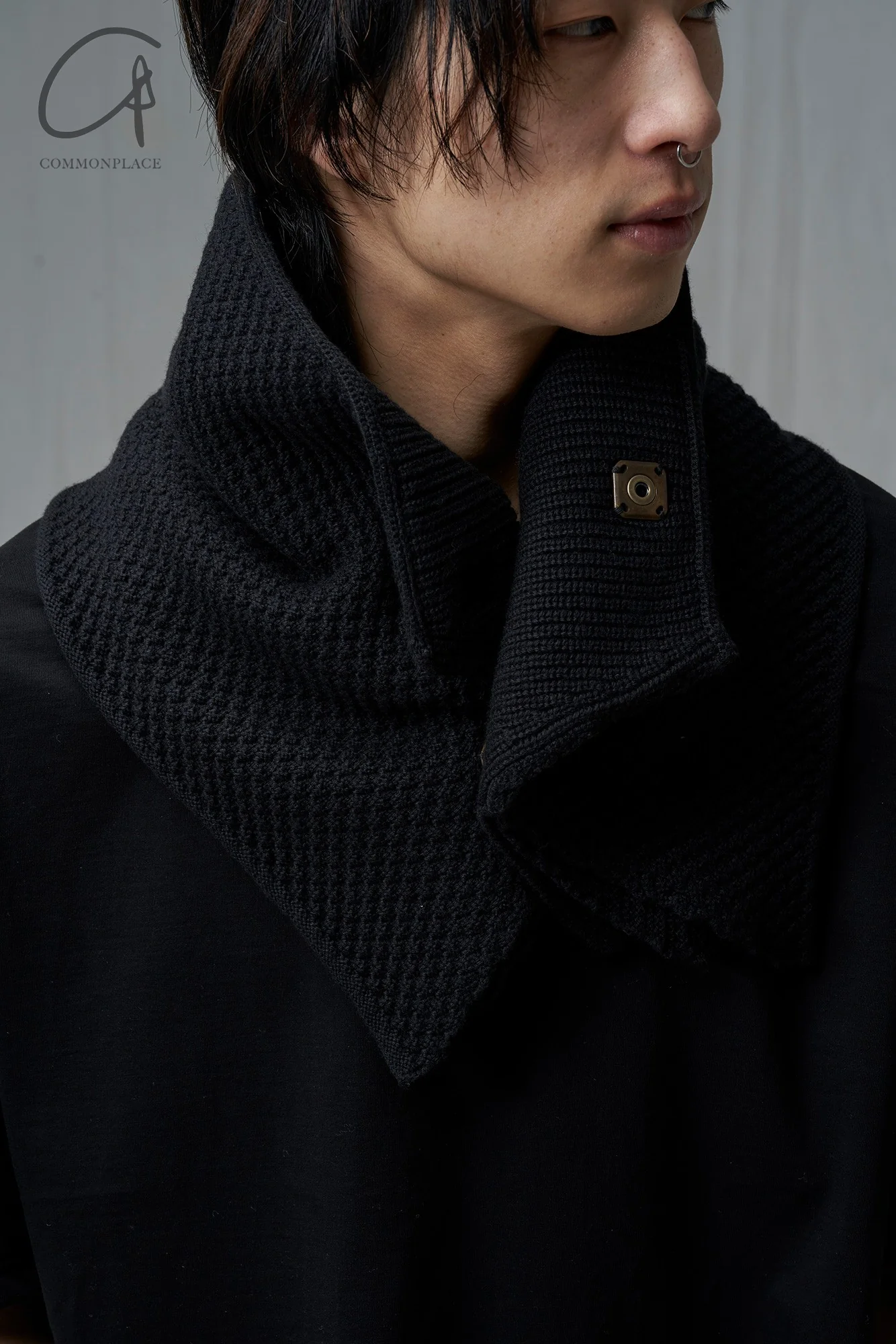 DEVOA 24 Autumn and Winter Knitted Scarf Series DVA-AC-KNSP-HEI Black AC-KNSP - Image 4