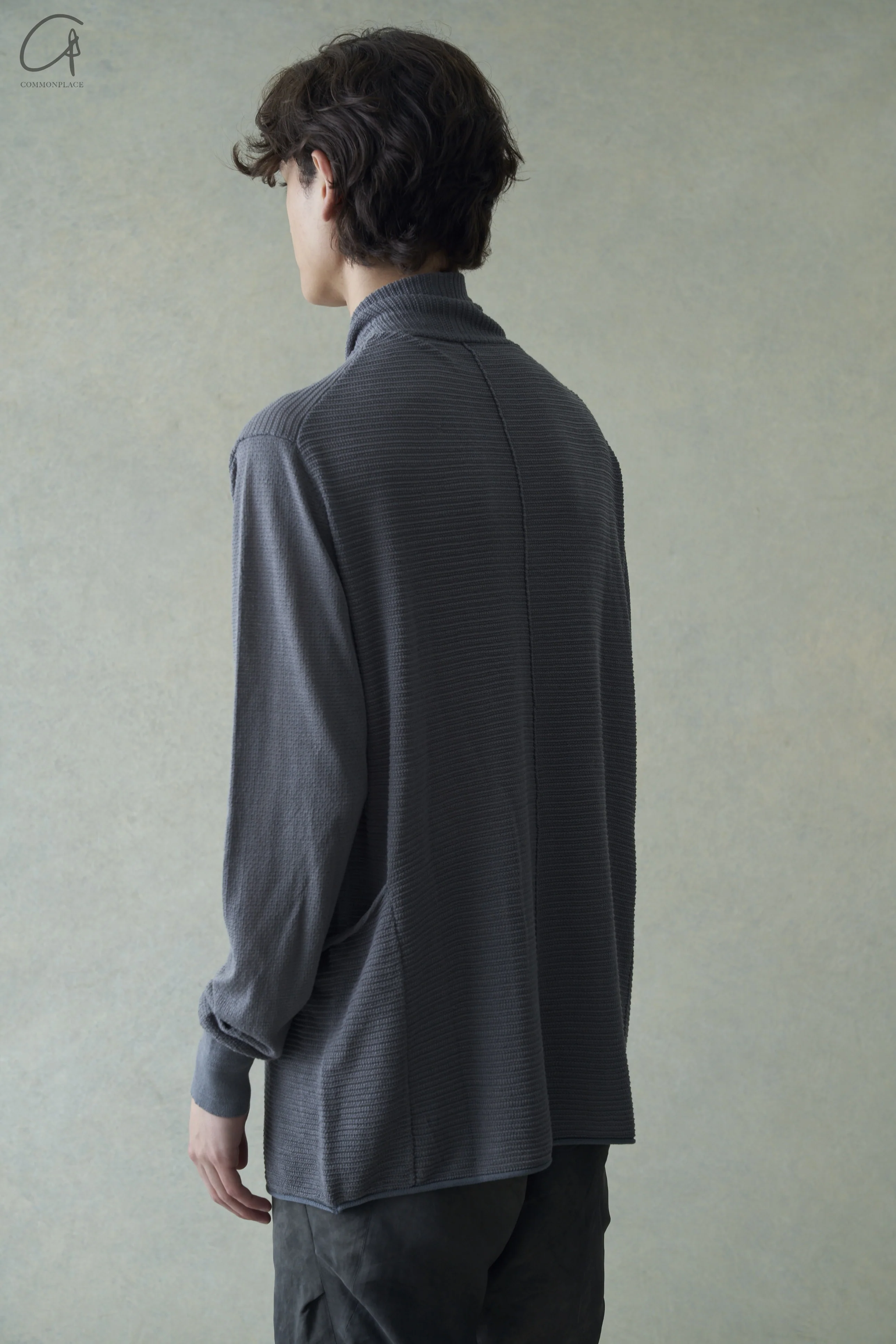 DEVOA knitted buttoned cardigan SKB-SCLC gray - Image 3