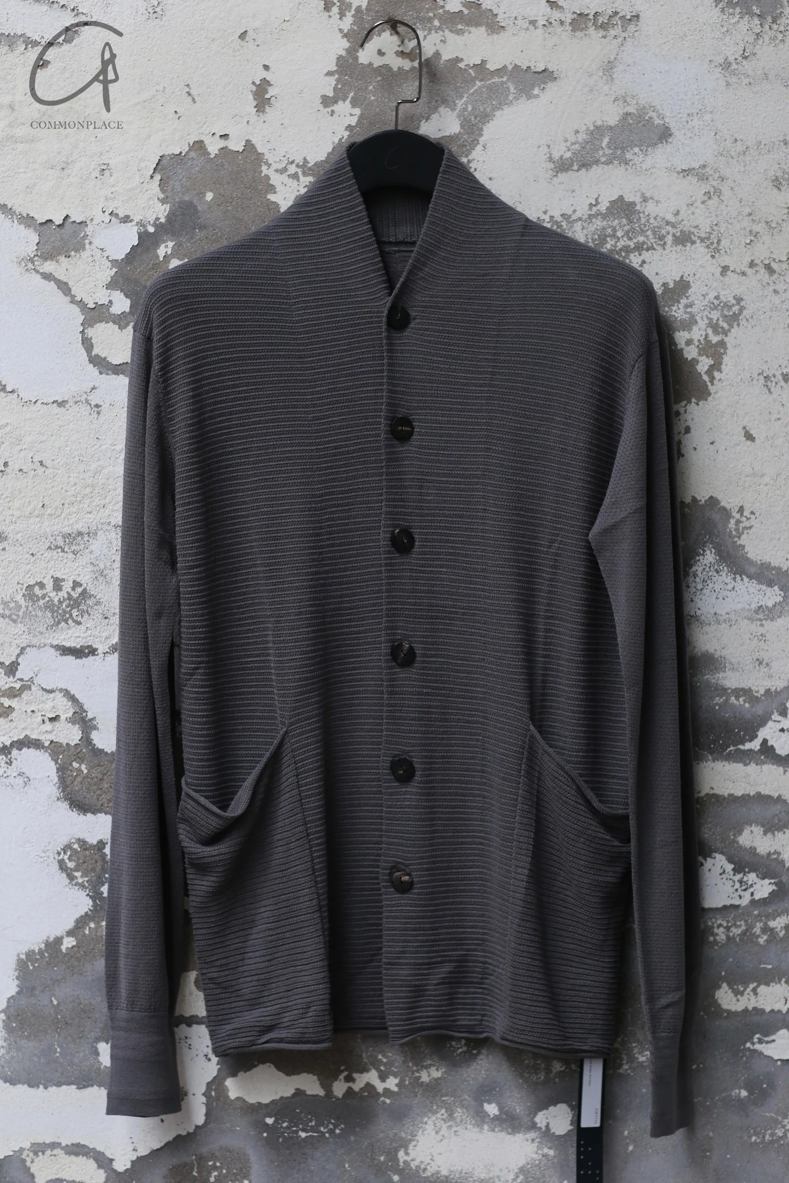 DEVOA knitted buttoned cardigan SKB-SCLC gray - Image 4