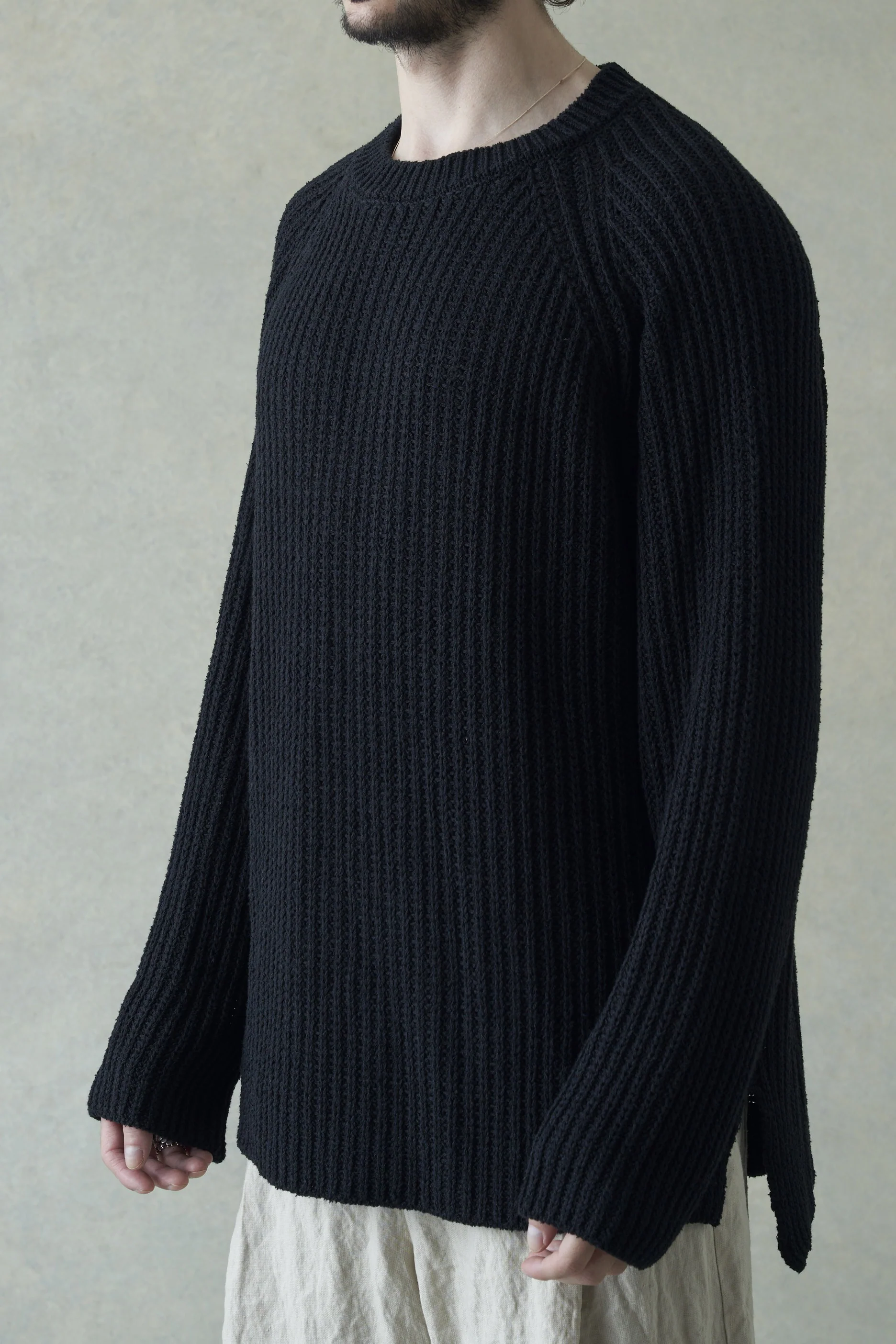 DEVOA knitted pullover DVA-SKL-CNTL-HEI black - Image 2