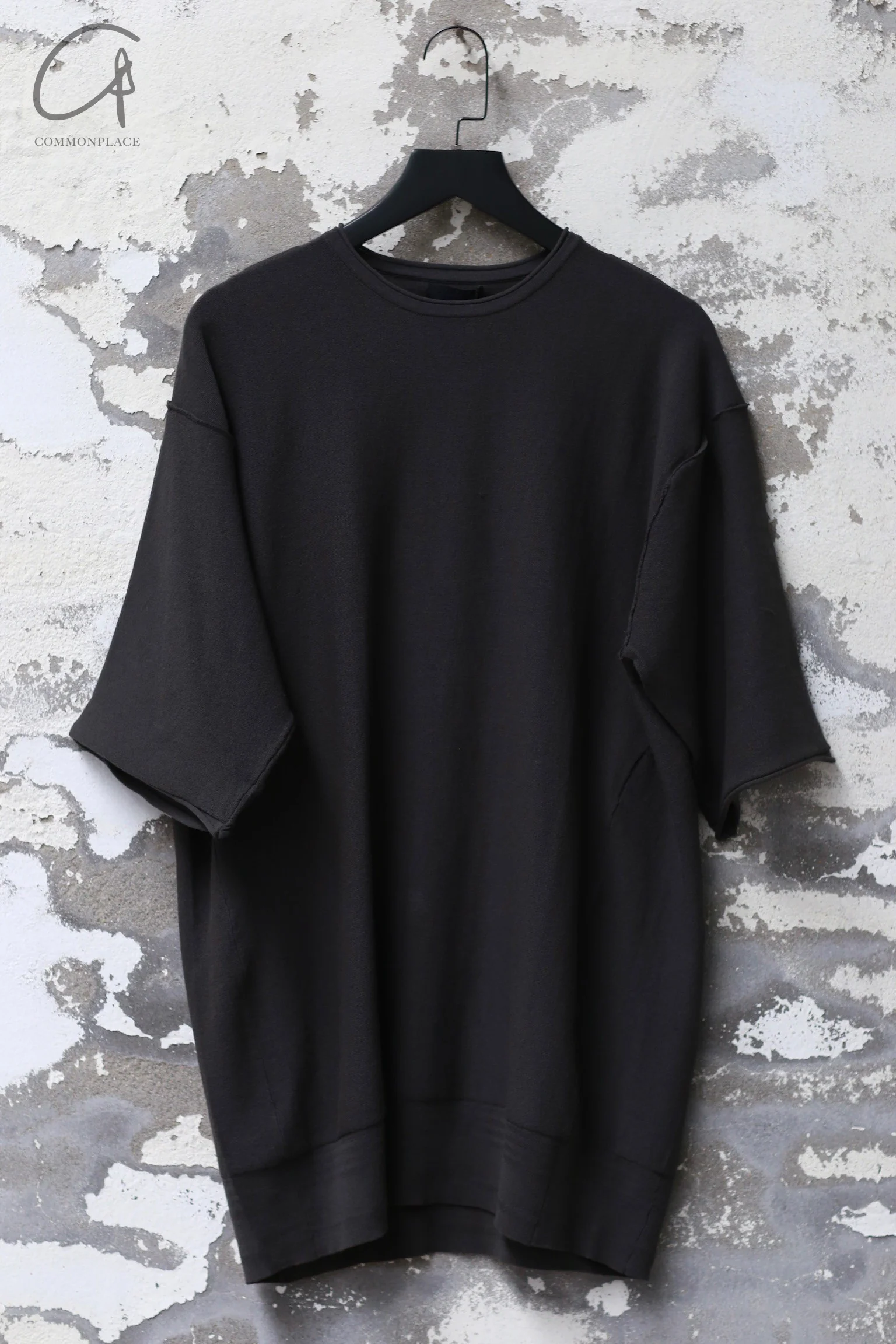 DEVOA knitted round neck T-shirt SKC-HPC1 charcoal - Image 4
