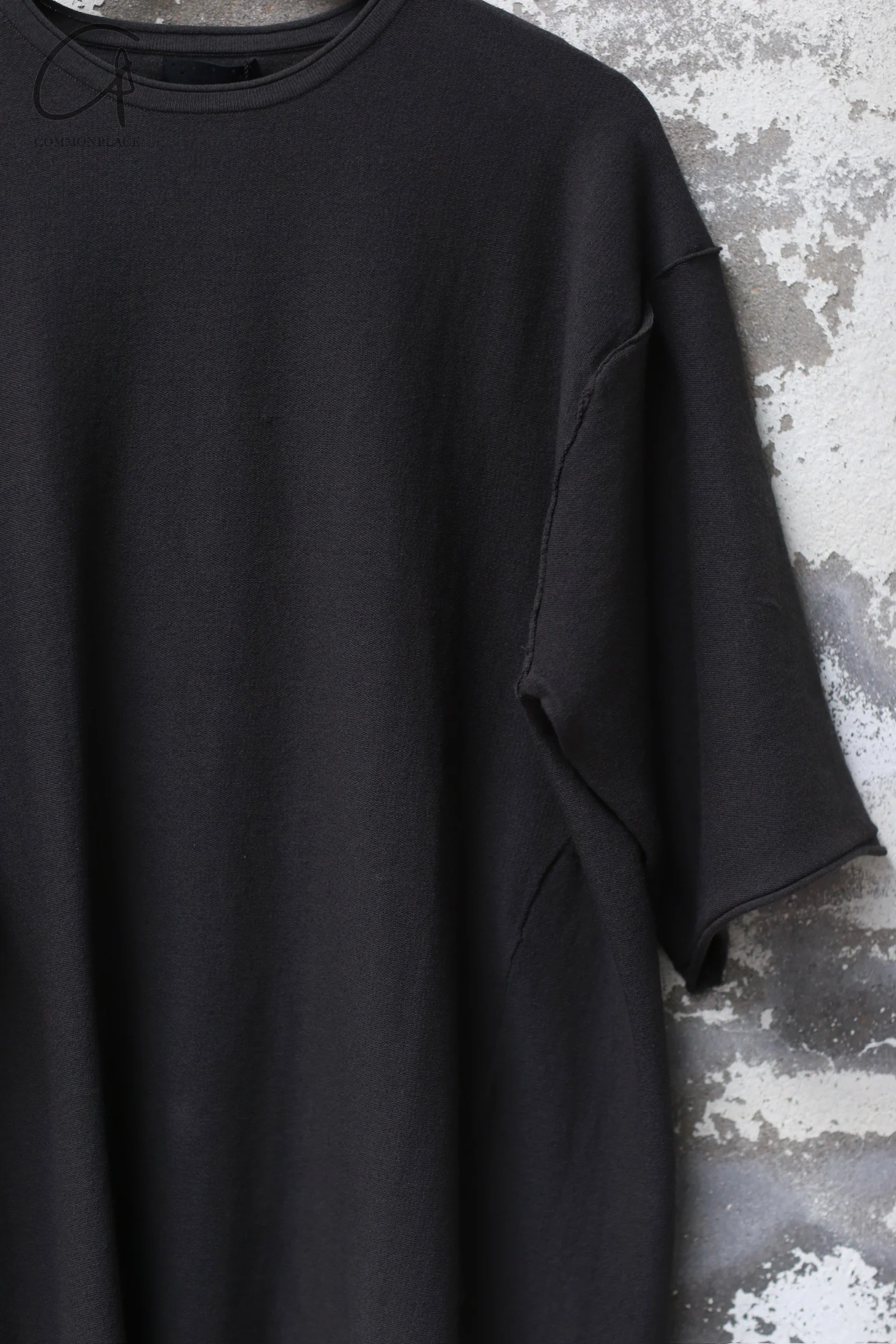 DEVOA knitted round neck T-shirt SKC-HPC1 charcoal - Image 5