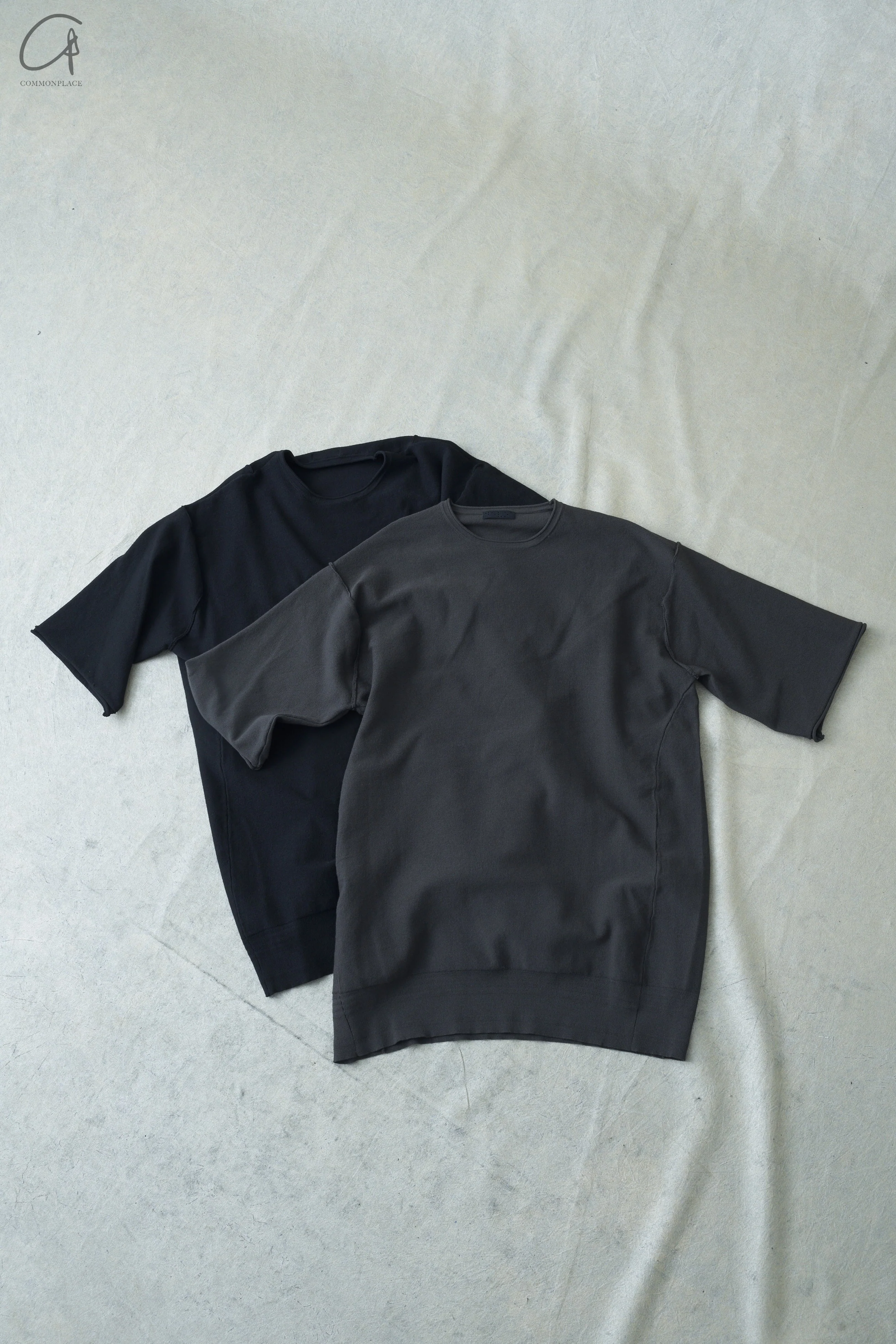 DEVOA knitted round neck T-shirt SKC-HPC1 charcoal - Image 8