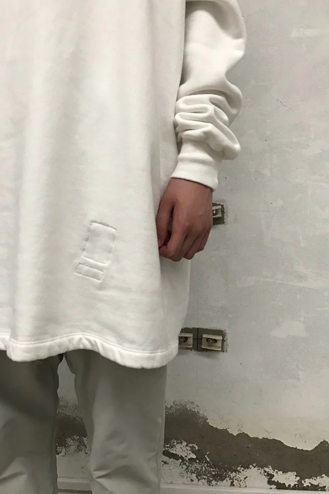 Drkshdw by Rick Owens (woven long-sleeved sweatshirt-baseball shirt) DU17S5271 F 11 MILK - Image 10
