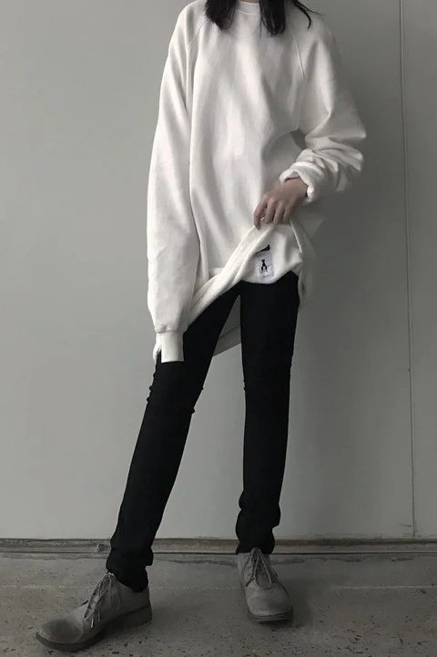Drkshdw by Rick Owens (woven long-sleeved sweatshirt-baseball shirt) DU17S5271 F 11 MILK - Image 11