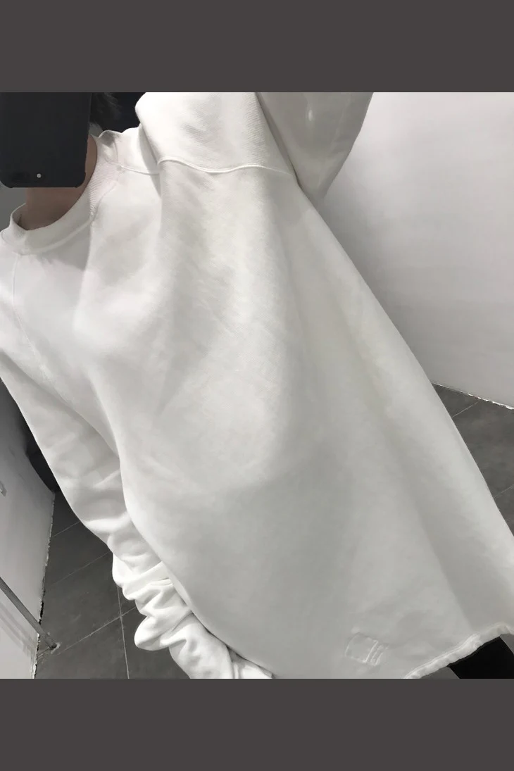 Drkshdw by Rick Owens (woven long-sleeved sweatshirt-baseball shirt) DU17S5271 F 11 MILK - Image 15