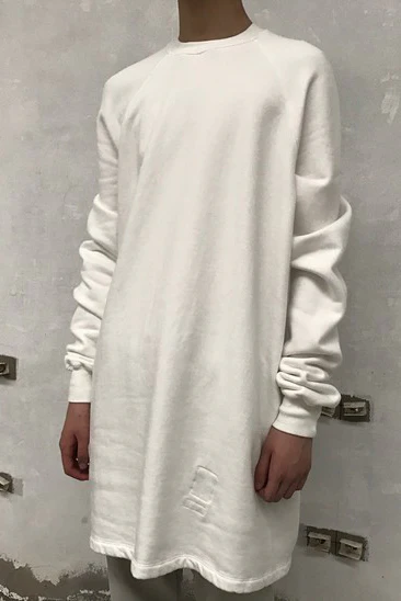 Drkshdw by Rick Owens (woven long-sleeved sweatshirt-baseball shirt) DU17S5271 F 11 MILK - Image 9